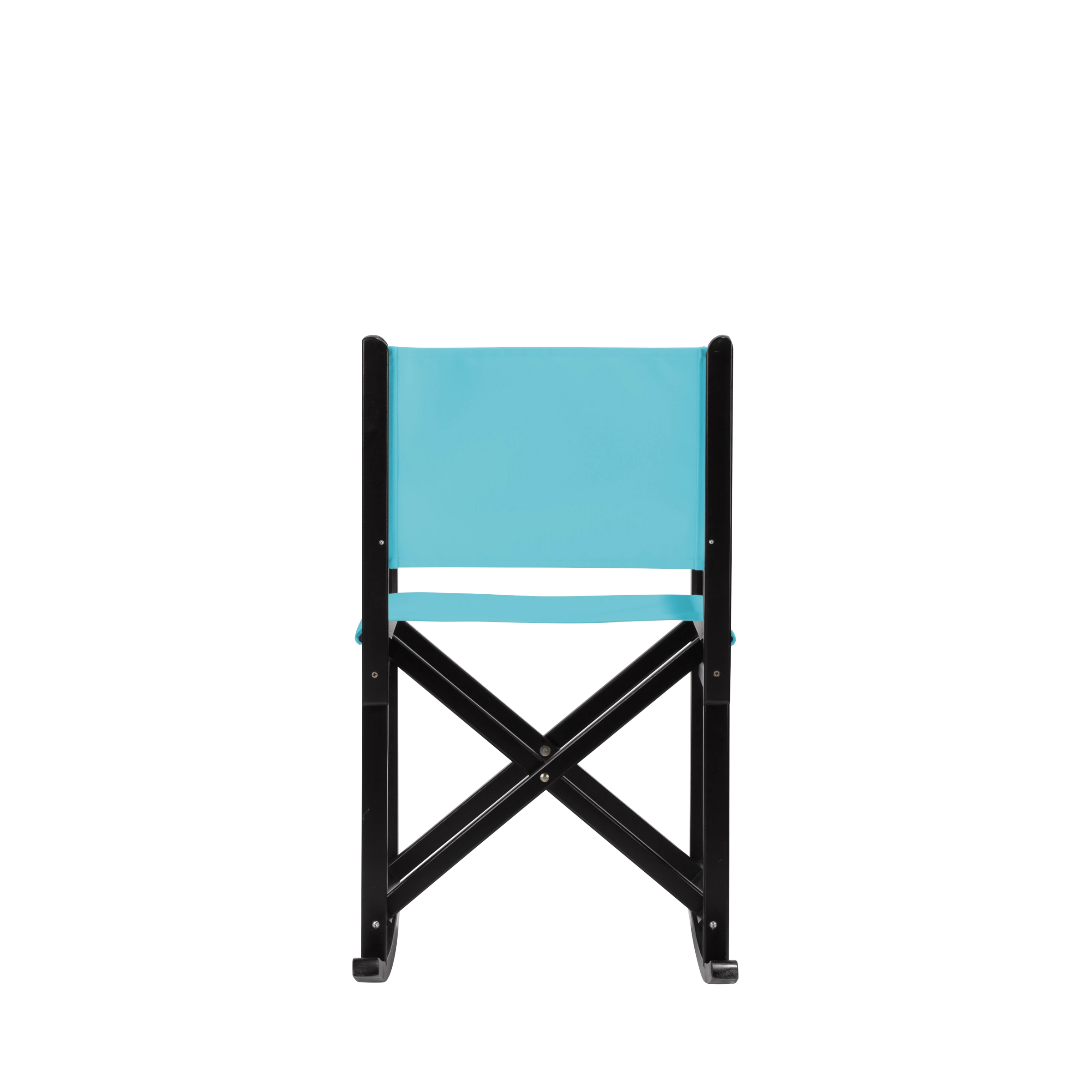 Schaukelstuhl Helmut aus schwarzem Buchenholz mit hellblauem Bezug, Rückansicht
#Swing | Set (Farbe)_hellblau