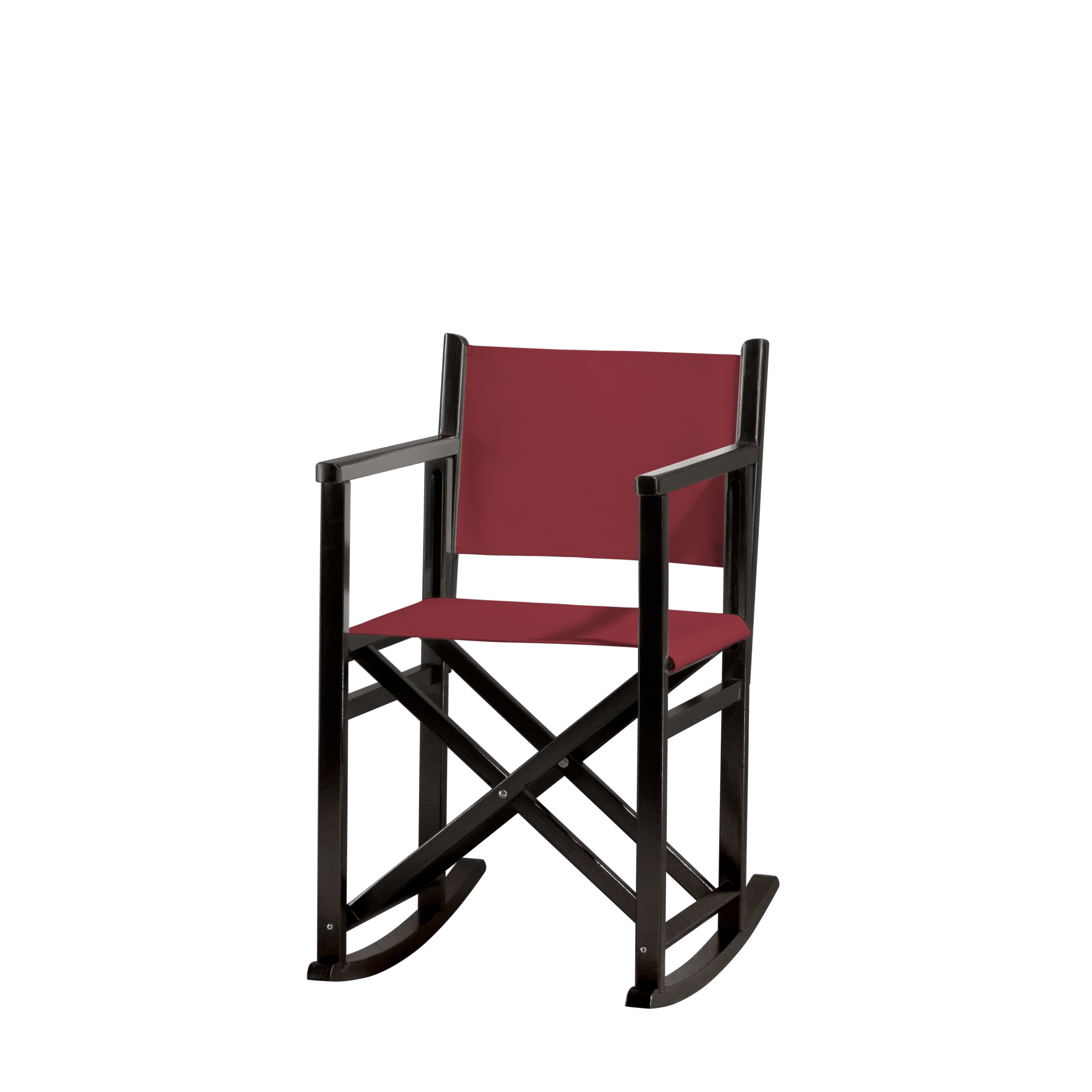 Schaukelstuhl Helmut aus schwarzem Buchenholz mit Bezug in bordeaux, Seitenansicht
#Swing | Set (Farbe)_bordeaux