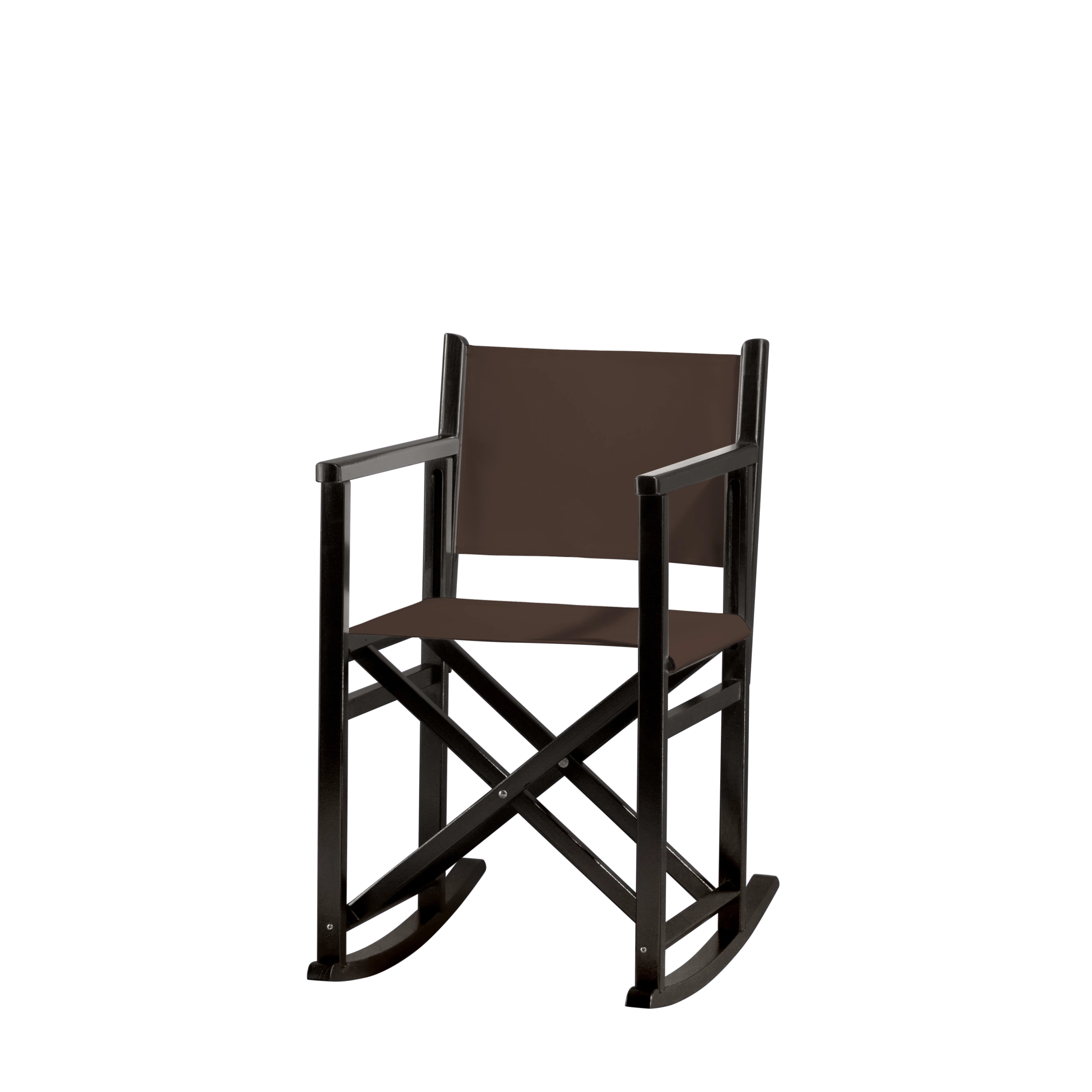 Schaukelstuhl Helmut aus schwarzem Buchenholz mit Bezug in caffé, Seitenansicht
#Swing | Set (Farbe)_caffé