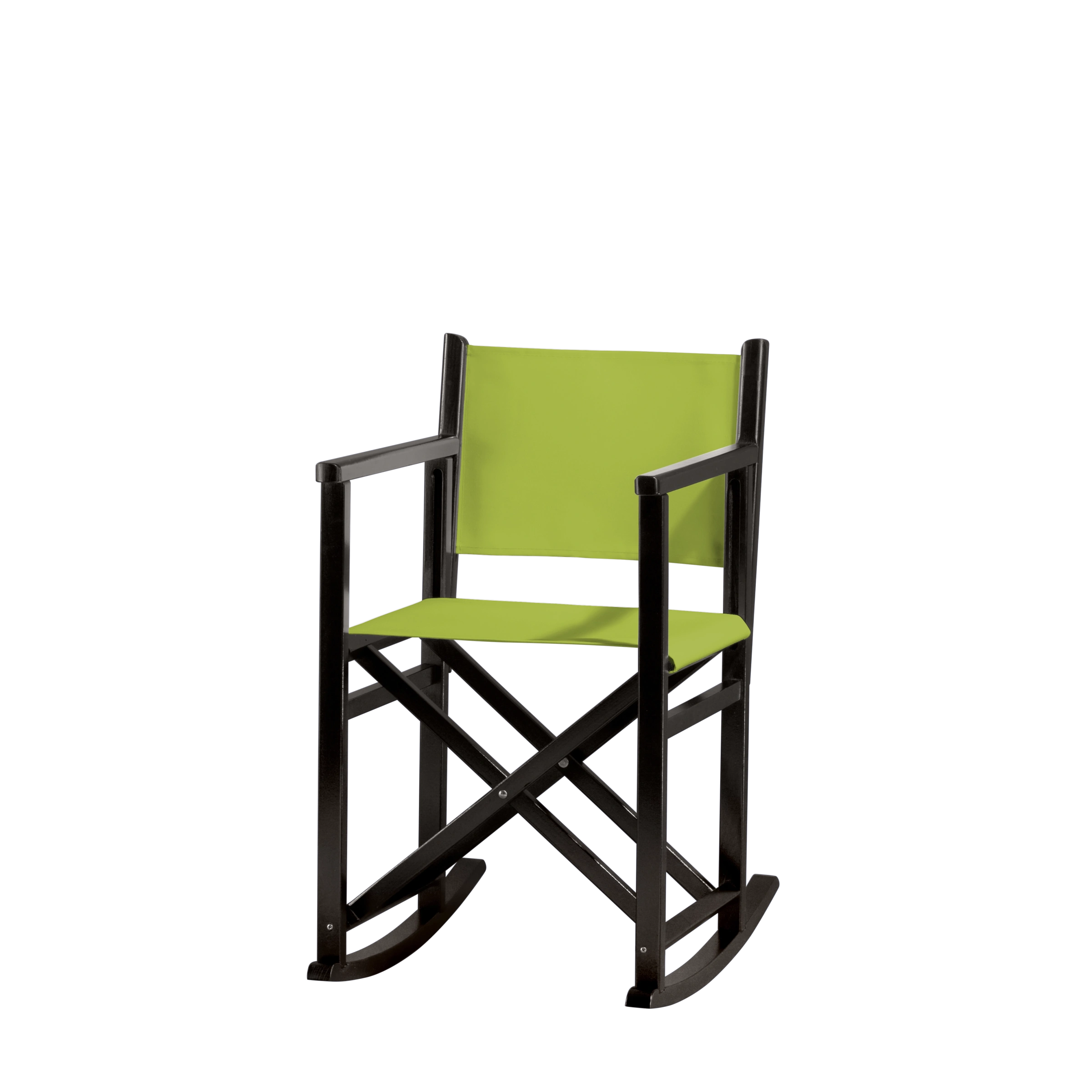 Schaukelstuhl Helmut aus schwarzem Buchenholz mit hellgrünem Bezug, Seitenansicht
#Swing | Set (Farbe)_hellgrün