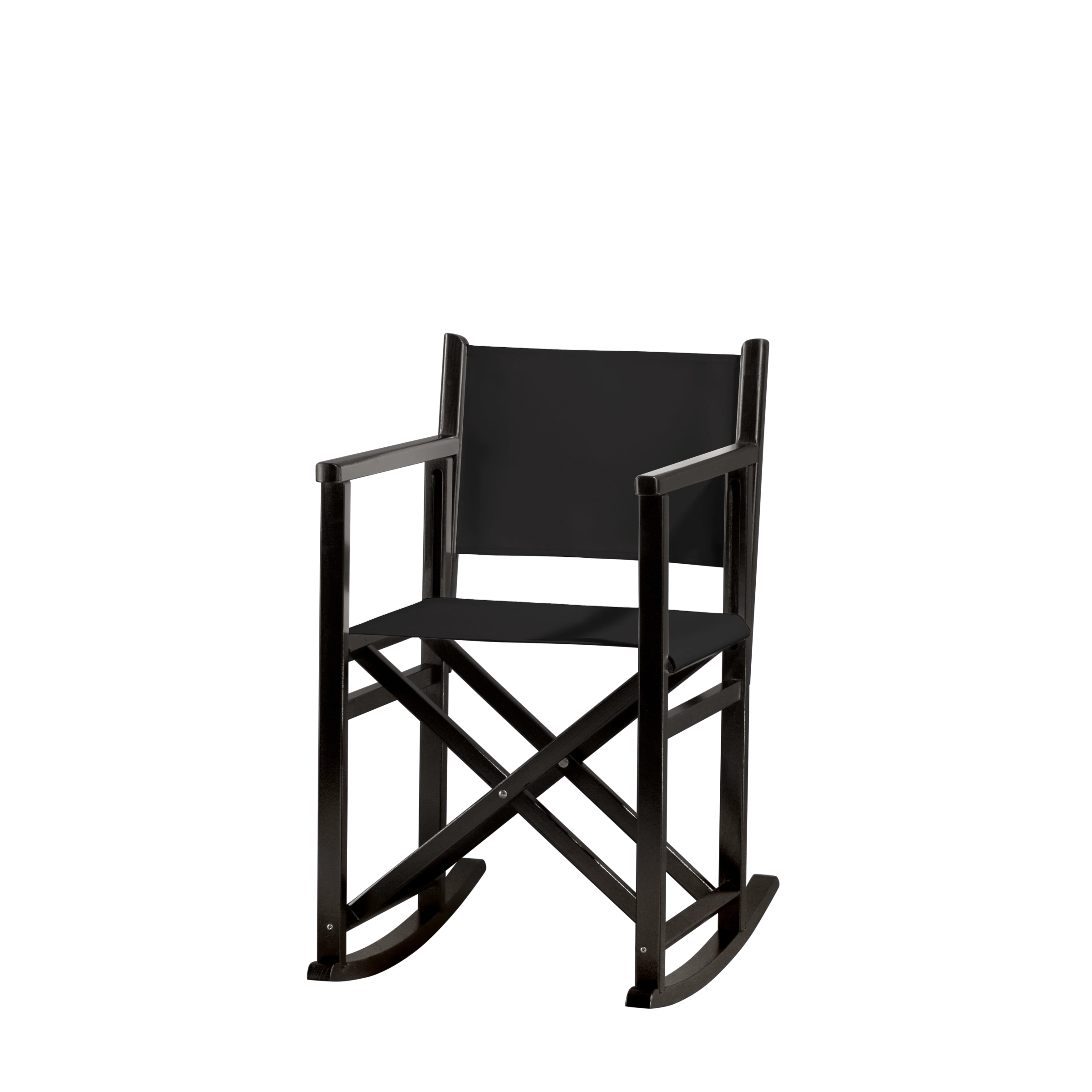 Schaukelstuhl Helmut aus schwarzem Buchenholz mit schwarzem Bezug, Seitenansicht
#Swing | Set (Farbe)_schwarz