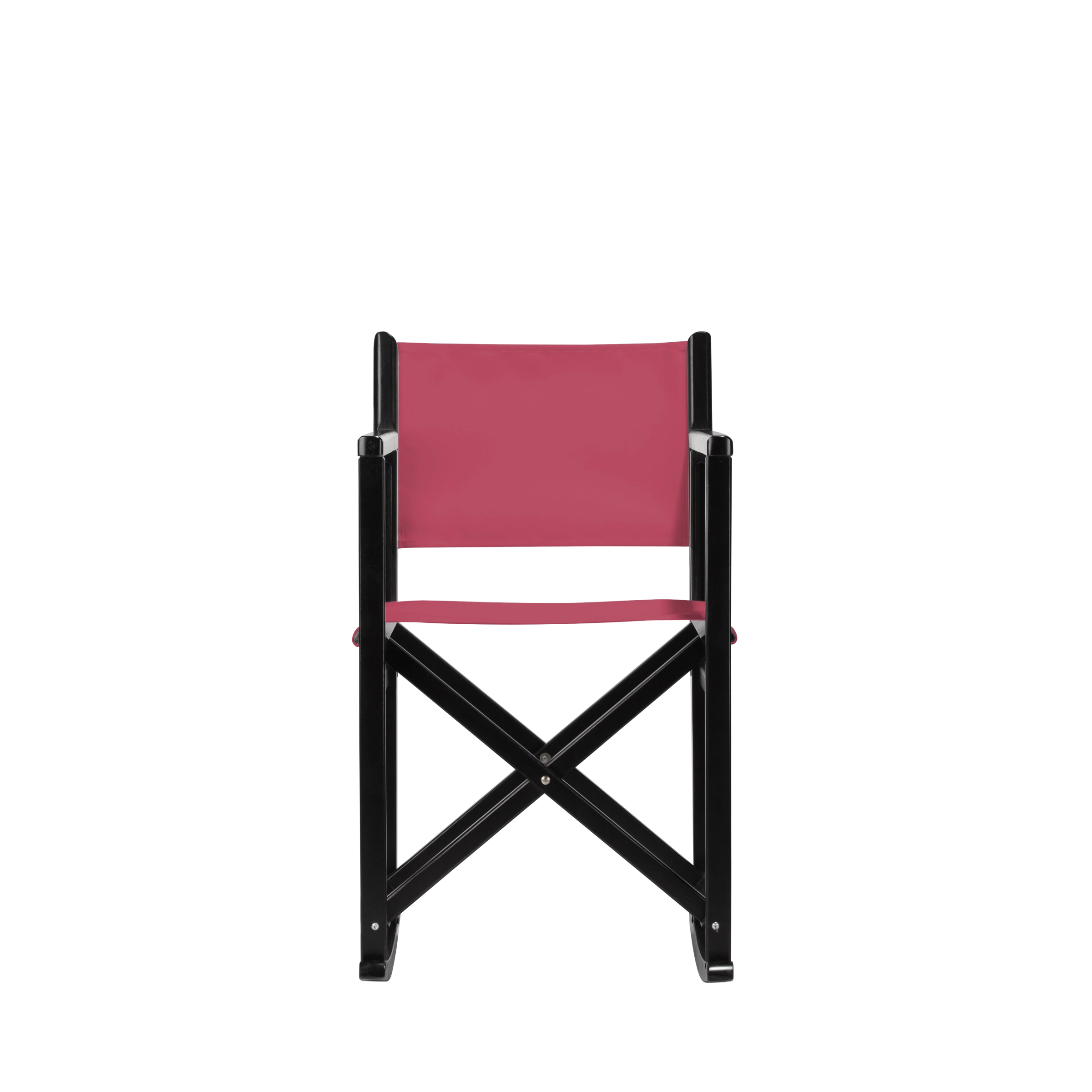 Schaukelstuhl Helmut aus schwarzem Buchenholz mit Bezug in fuchsia, Frontalansicht
#Swing | Set (Farbe)_fuchsia