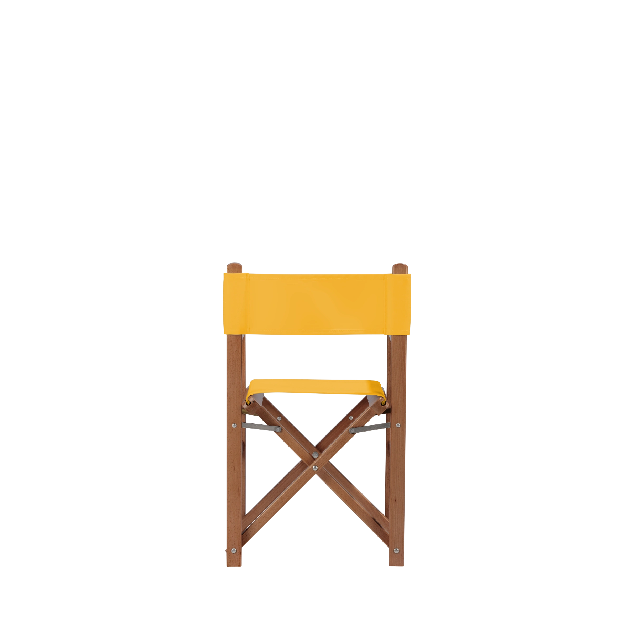 Kinderstuhl Nanni aus brandyfarbenem Buchenholz mit gelbem Bezug, Rückansicht
#Mini | Set (Farbe)_gelb