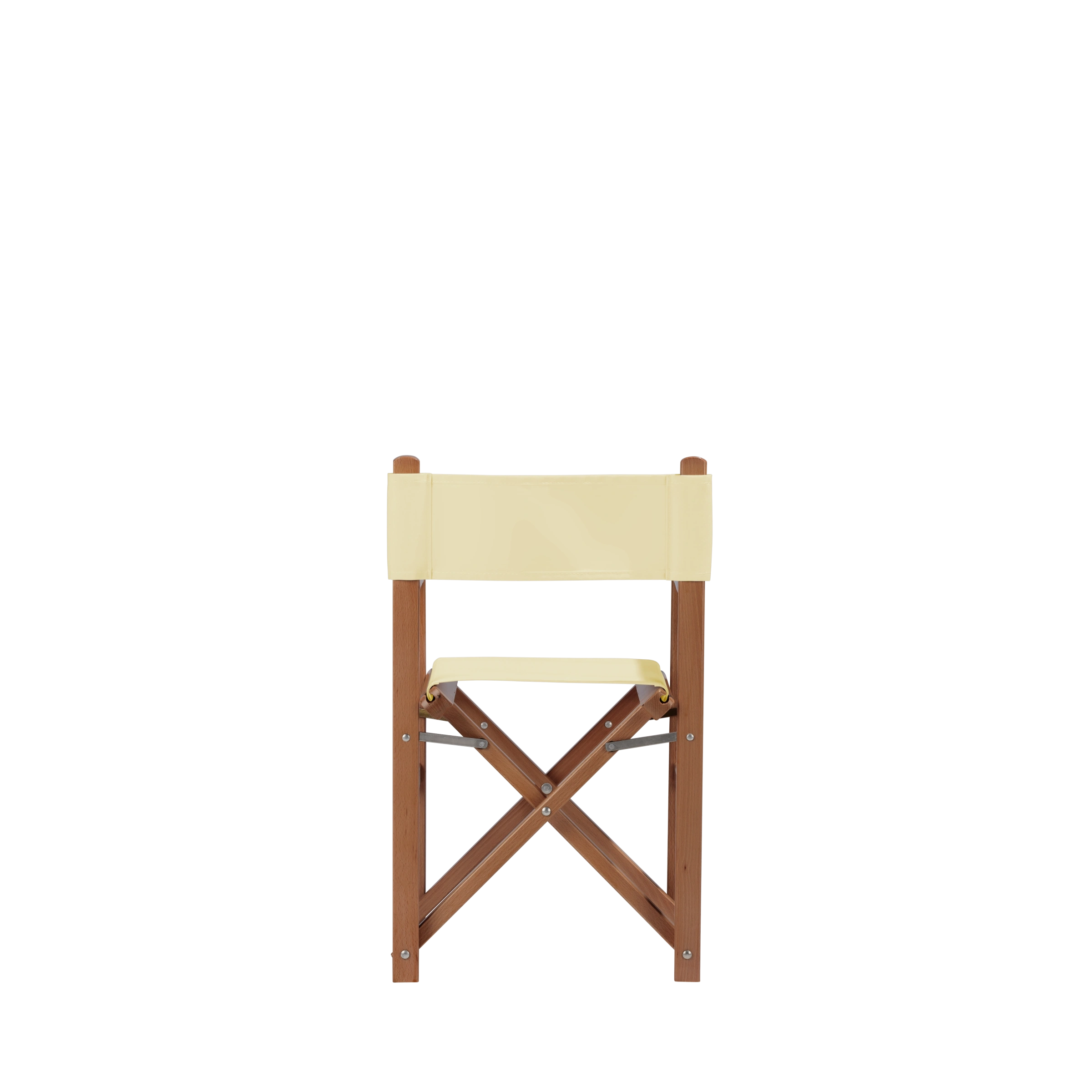 Kinderstuhl Nanni aus brandyfarbenem Buchenholz mit Bezug in vanille, Rückansicht
#Mini | Set (Farbe)_vanille