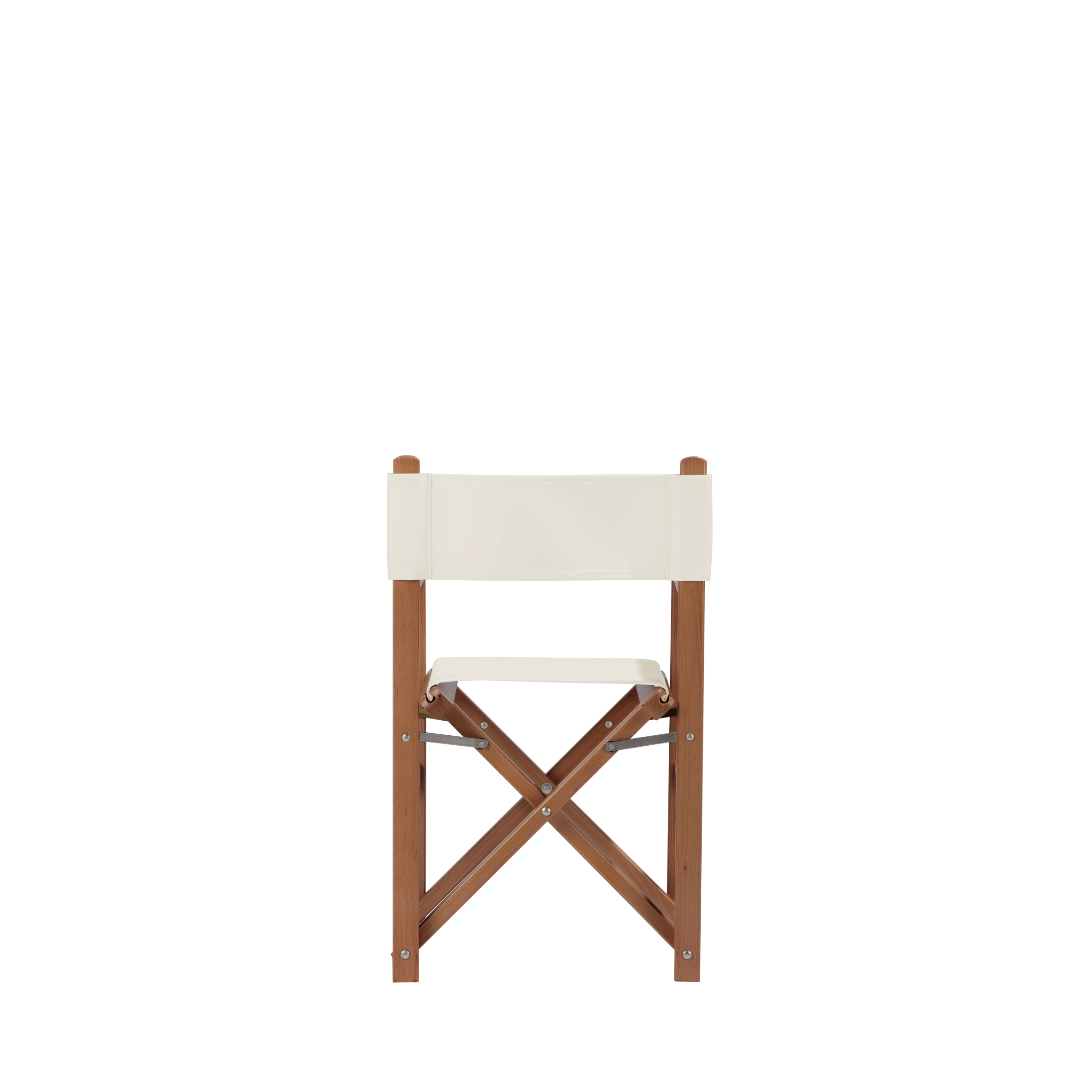 Kinderstuhl Nanni aus brandyfarbenem Buchenholz mit weißem Bezug, Rückansicht
#Mini | Set (Farbe)_weiß