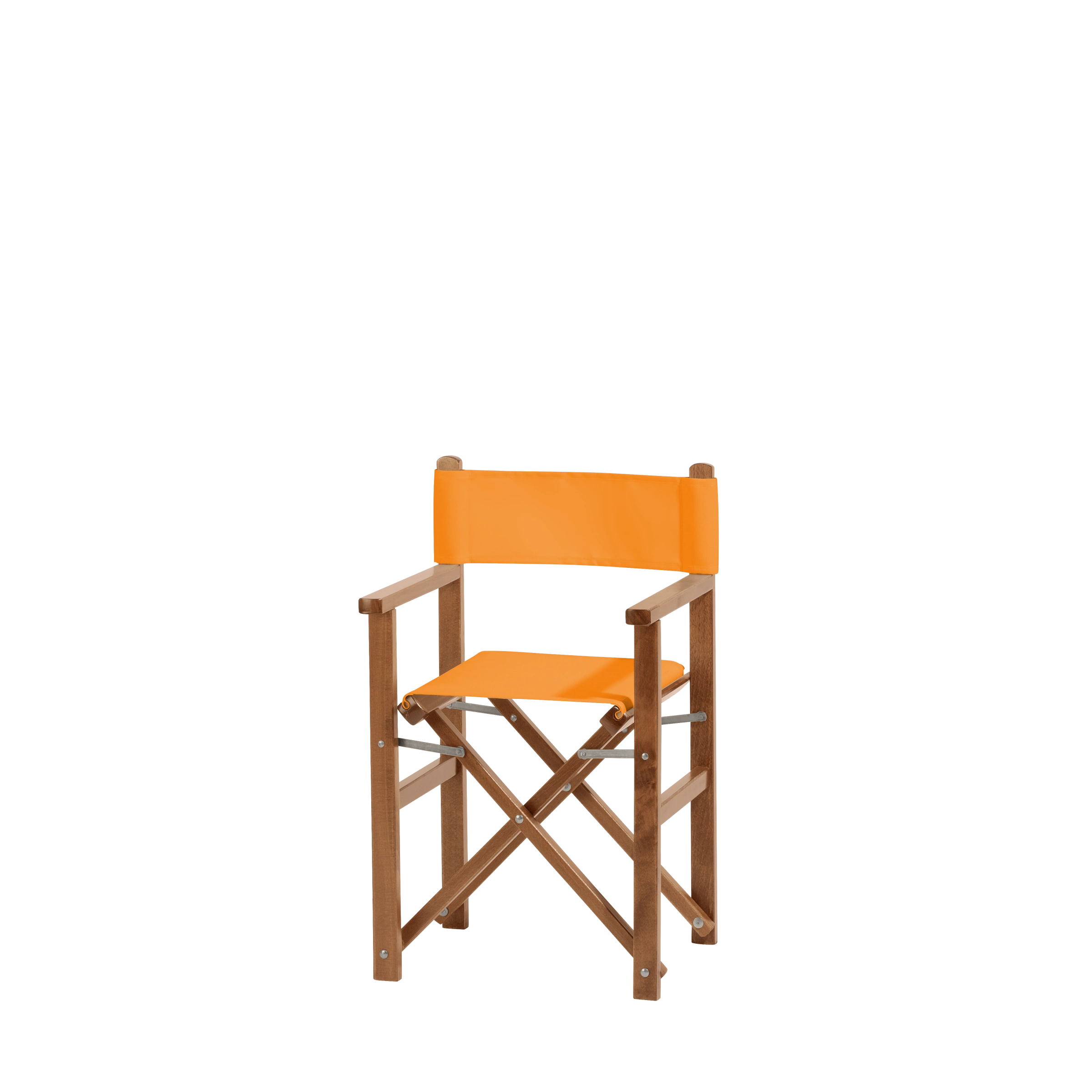 Kinderstuhl Nanni aus brandyfarbenem Buchenholz mit Bezug in mandarine, Seitenansicht
#Mini | Set (Farbe)_mandarine