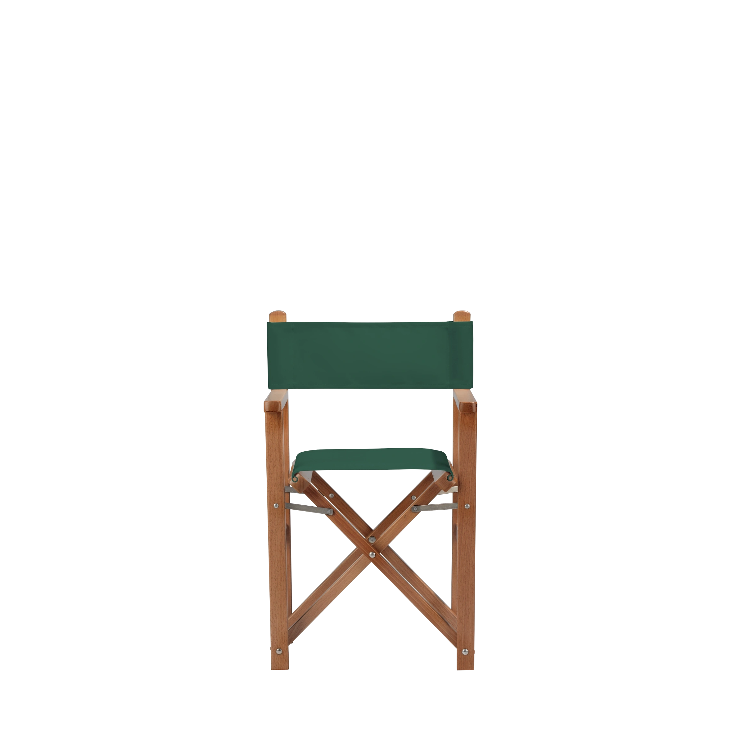 Kinderstuhl Nanni aus brandyfarbenem Buchenholz mit dunkelgrünem Bezug, Frontalansicht
#Mini | Set (Farbe)_dunkelgrün