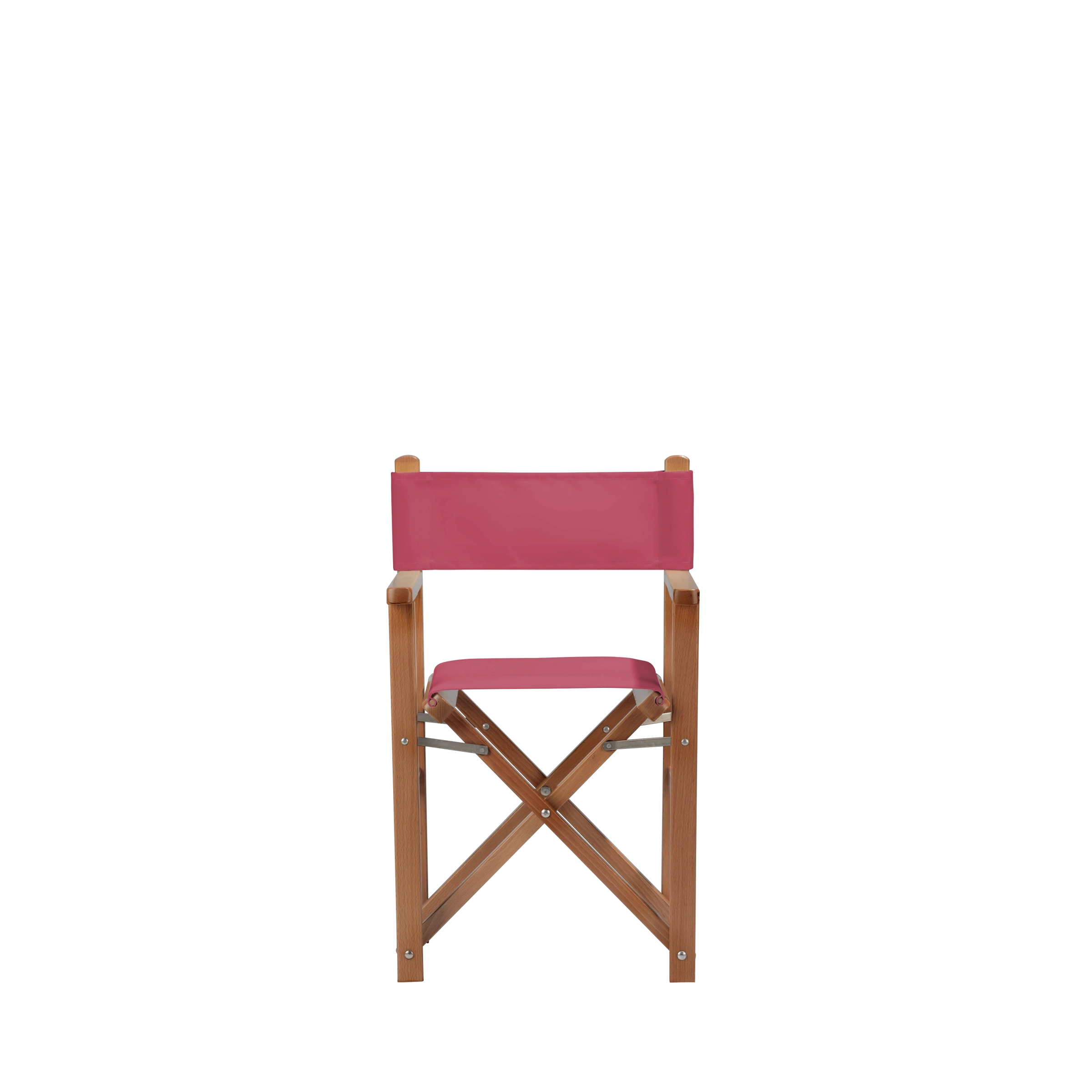 Kinderstuhl Nanni aus brandyfarbenem Buchenholz mit Bezug in fuchsia, Frontalansicht
#Mini | Set (Farbe)_fuchsia