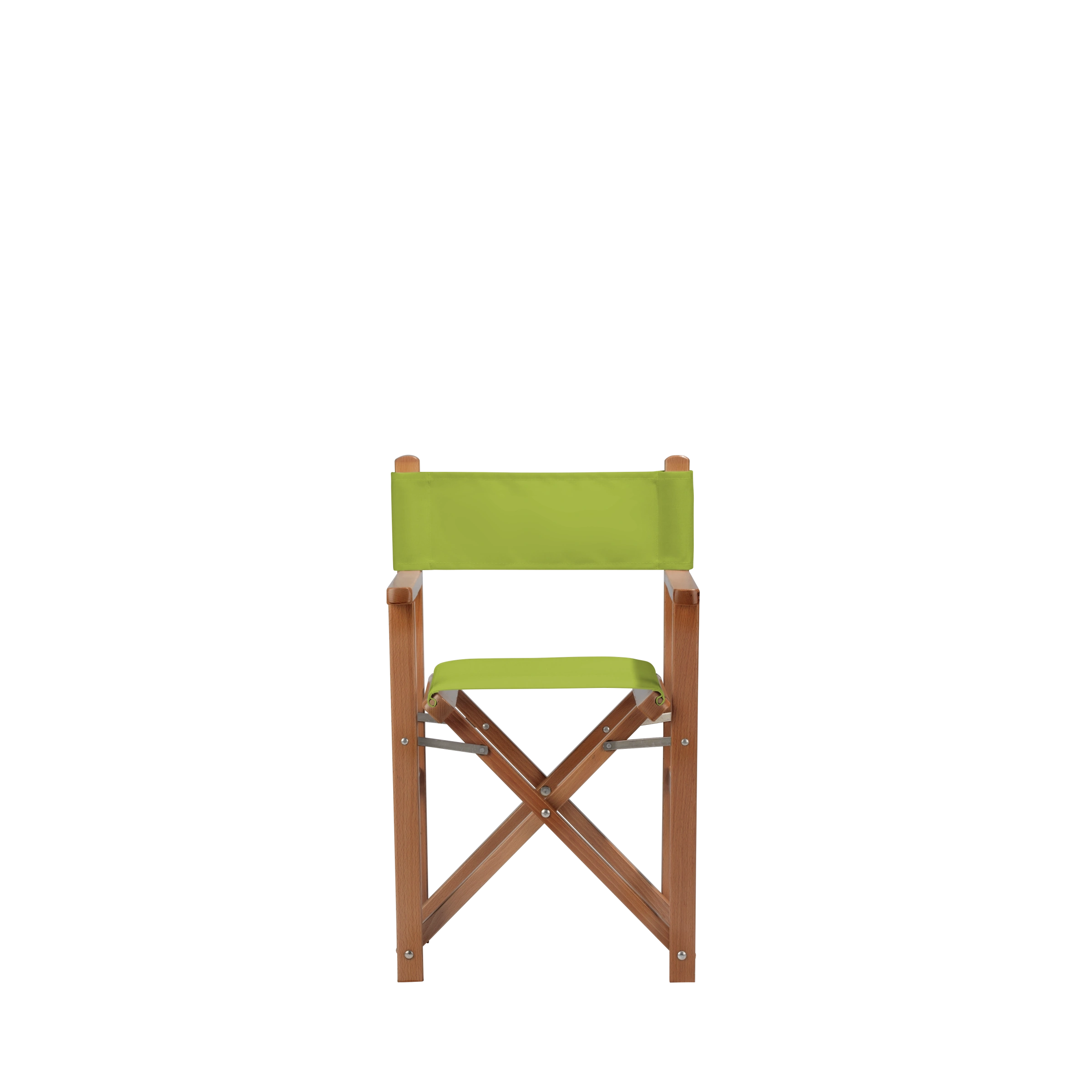 Kinderstuhl Nanni aus brandyfarbenem Buchenholz mit hellgrünem Bezug, Frontalansicht
#Mini | Set (Farbe)_hellgrün