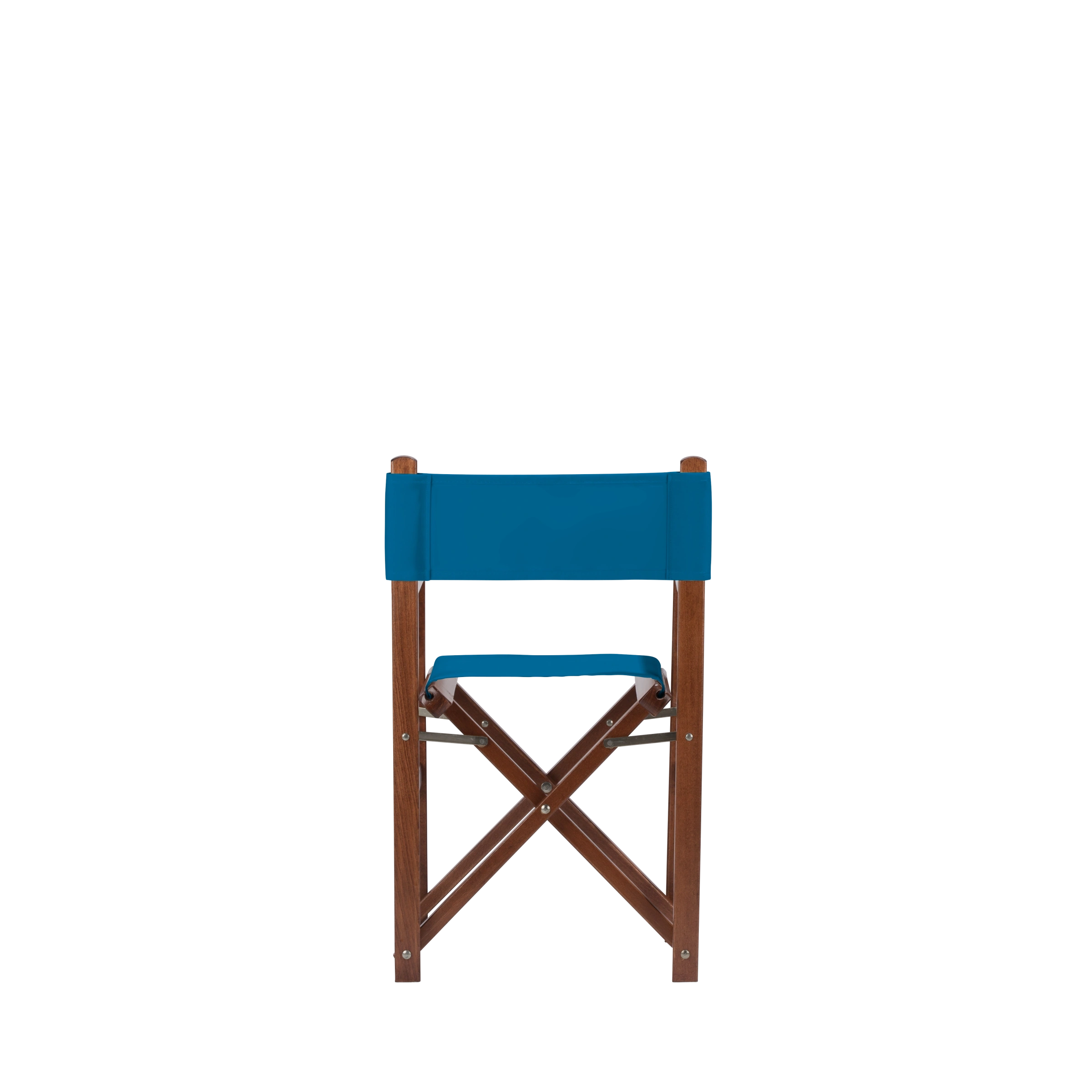 Kinderstuhl Nanni aus braunem Buchenholz mit blauem Bezug, Rückansicht
#Mini | Set (Farbe)_blau