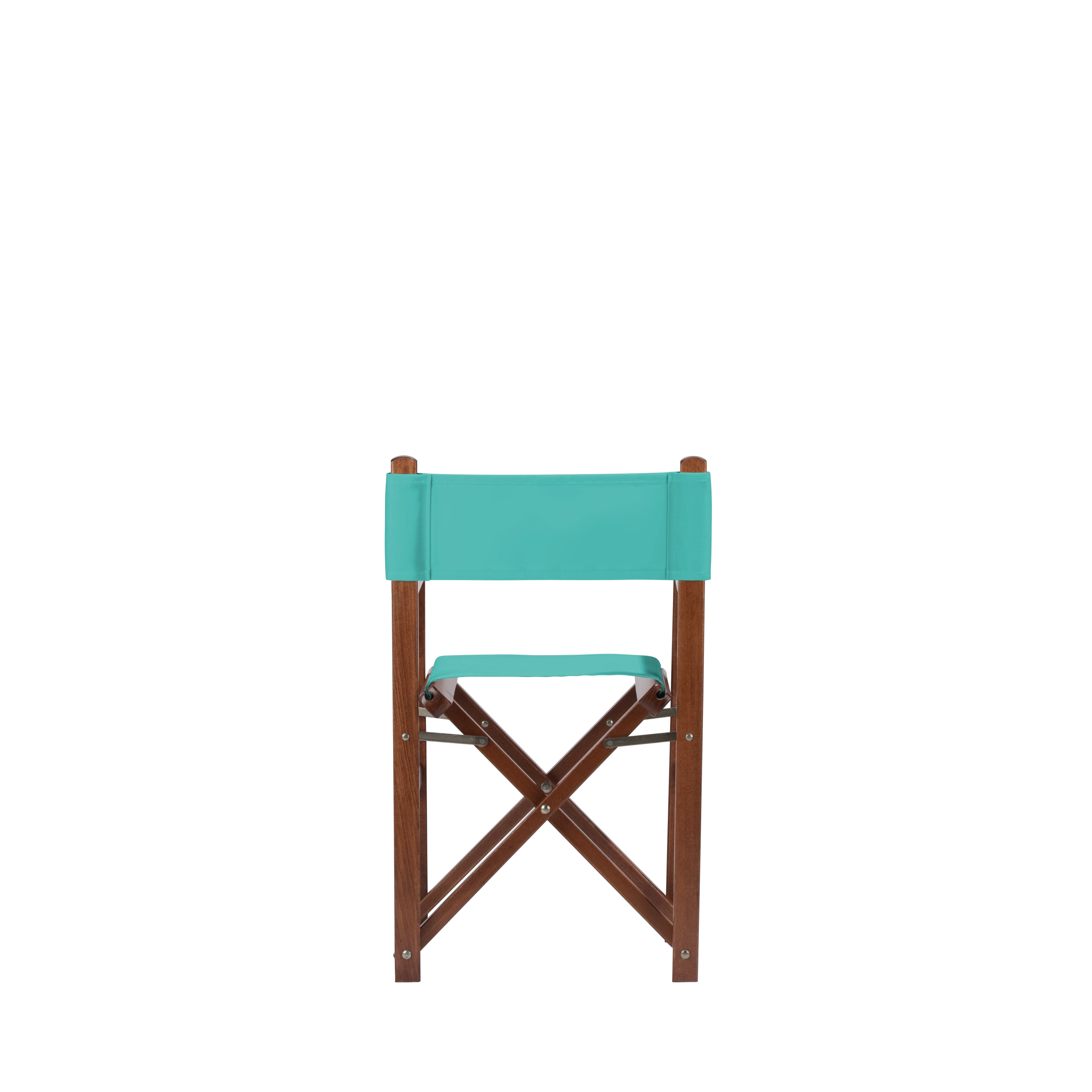 Kinderstuhl Nanni aus braunem Buchenholz mit türkisem Bezug, Rückansicht
#Mini | Set (Farbe)_türkis