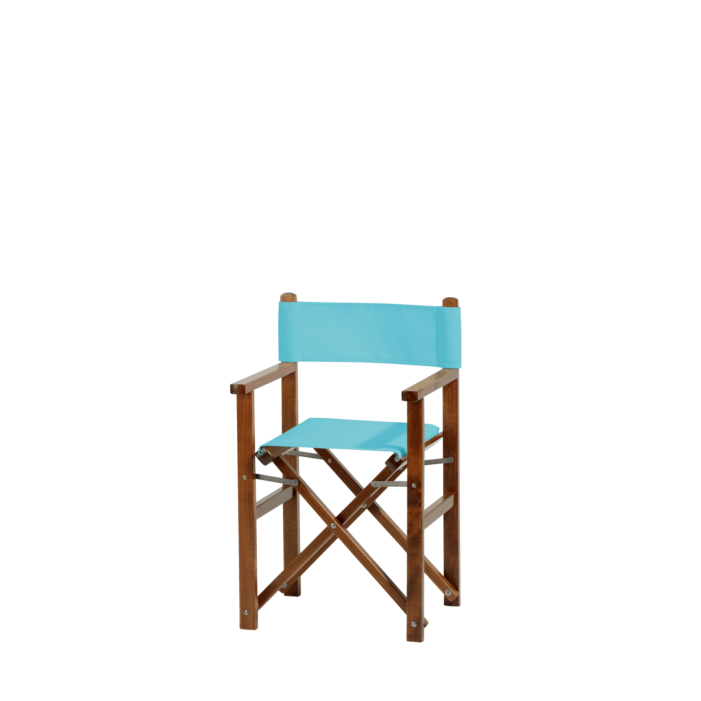 Kinderstuhl Nanni aus braunem Buchenholz mit hellblauem Bezug, Seitenansicht
#Mini | Set (Farbe)_hellblau