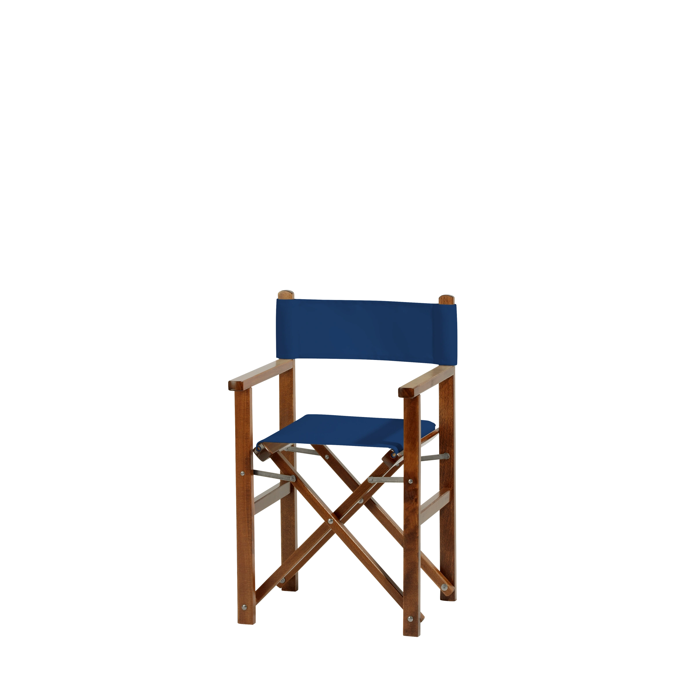 Kinderstuhl Nanni aus braunem Buchenholz mit Bezug in marine, Seitenansicht
#Mini | Set (Farbe)_marine