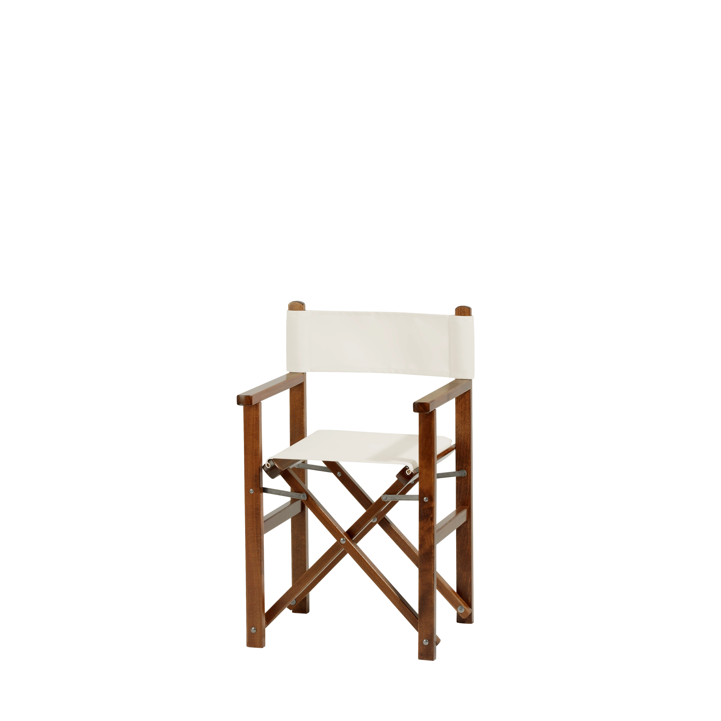 Kinderstuhl Nanni aus braunem Buchenholz mit weißem Bezug, Seitenansicht
#Mini | Set (Farbe)_weiß