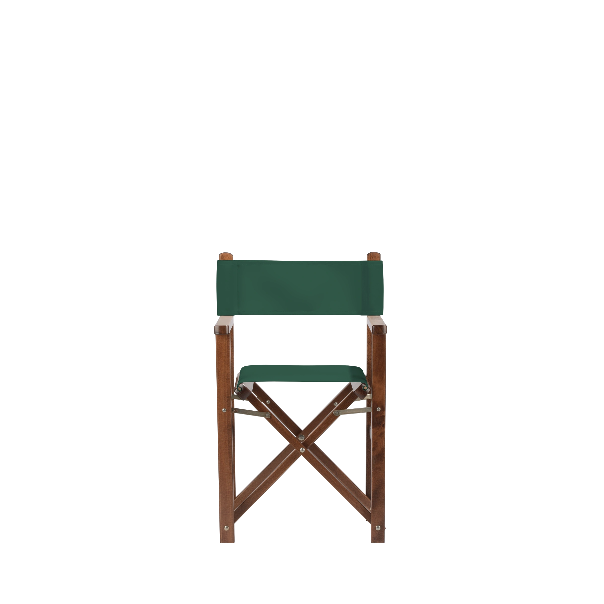 Kinderstuhl Nanni aus braunem Buchenholz mit dunkelgrünem Bezug, Frontalansicht
#Mini | Set (Farbe)_dunkelgrün