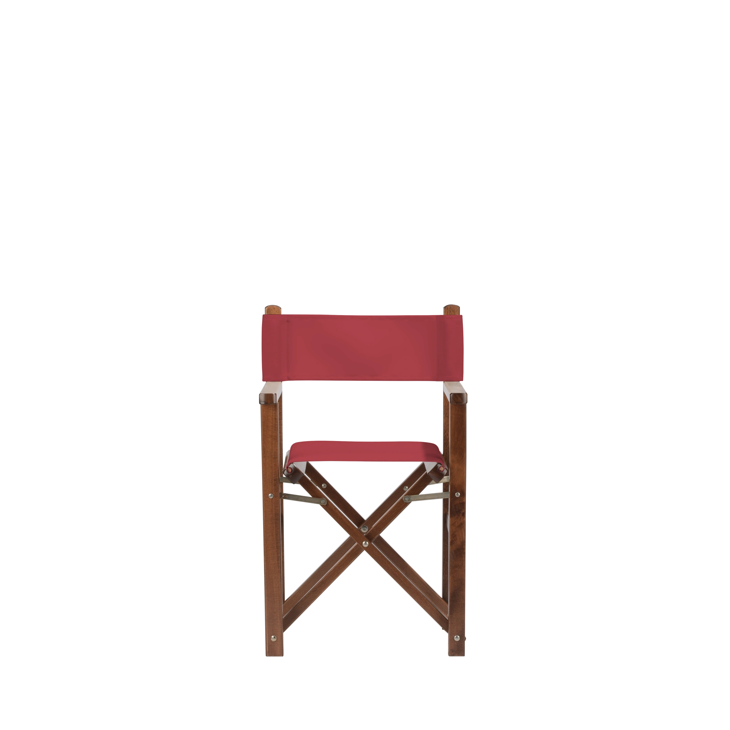 Kinderstuhl Nanni aus braunem Buchenholz mit rotem Bezug, Frontalansicht
#Mini | Set (Farbe)_rot