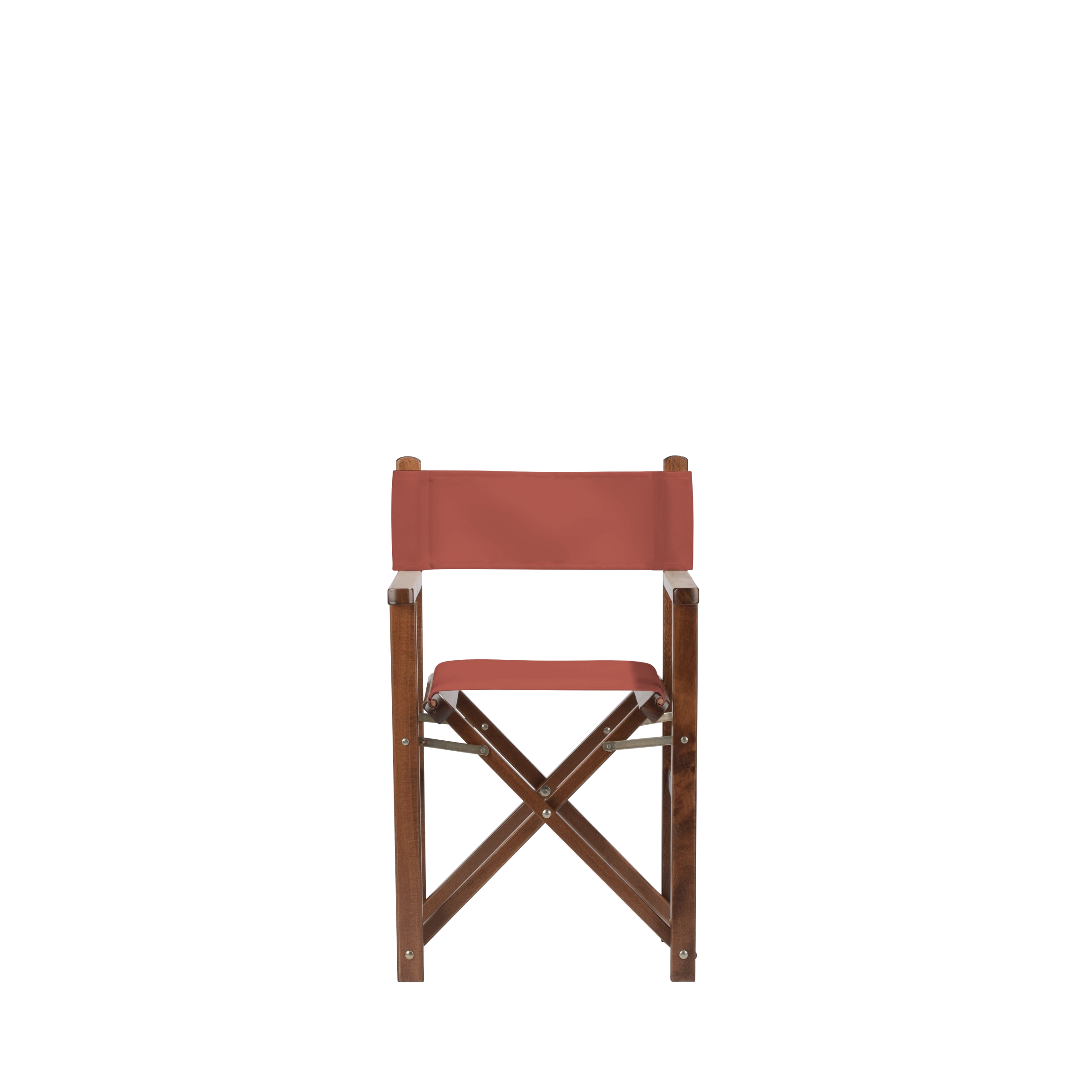 Kinderstuhl Nanni aus braunem Buchenholz mit Bezug in terracotta, Frontalansicht
#Mini | Set (Farbe)_terracotta