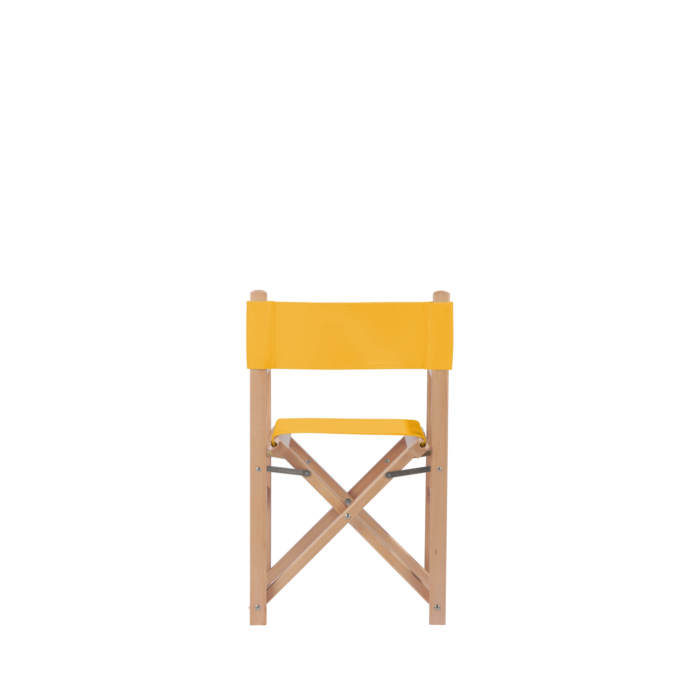 Kinderstuhl Nanni aus naturfarbenem Buchenholz mit gelbem Bezug, Rückansicht
#Mini | Set (Farbe)_gelb