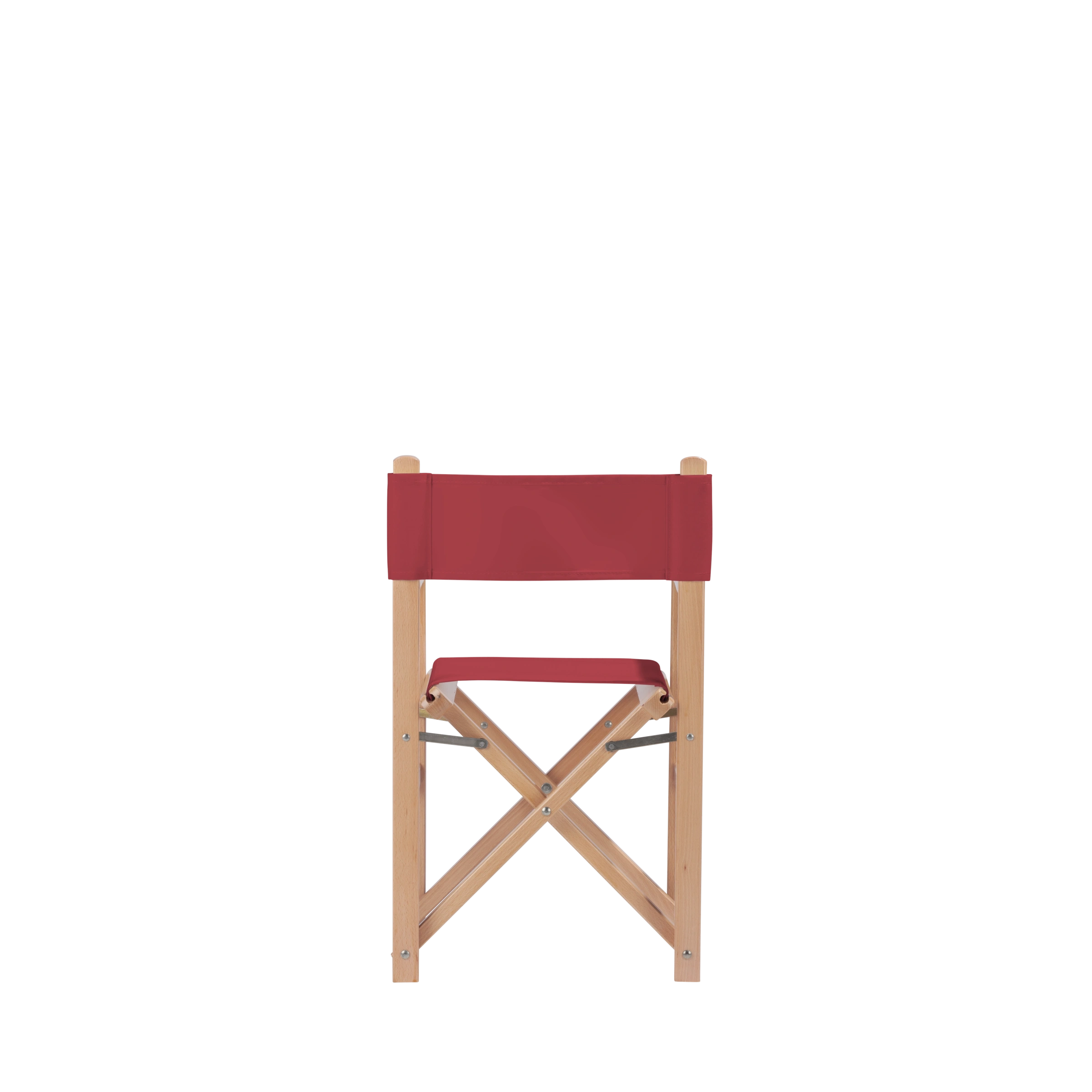 Kinderstuhl Nanni aus naturfarbenem Buchenholz mit rotem Bezug, Rückansicht
#Mini | Set (Farbe)_rot