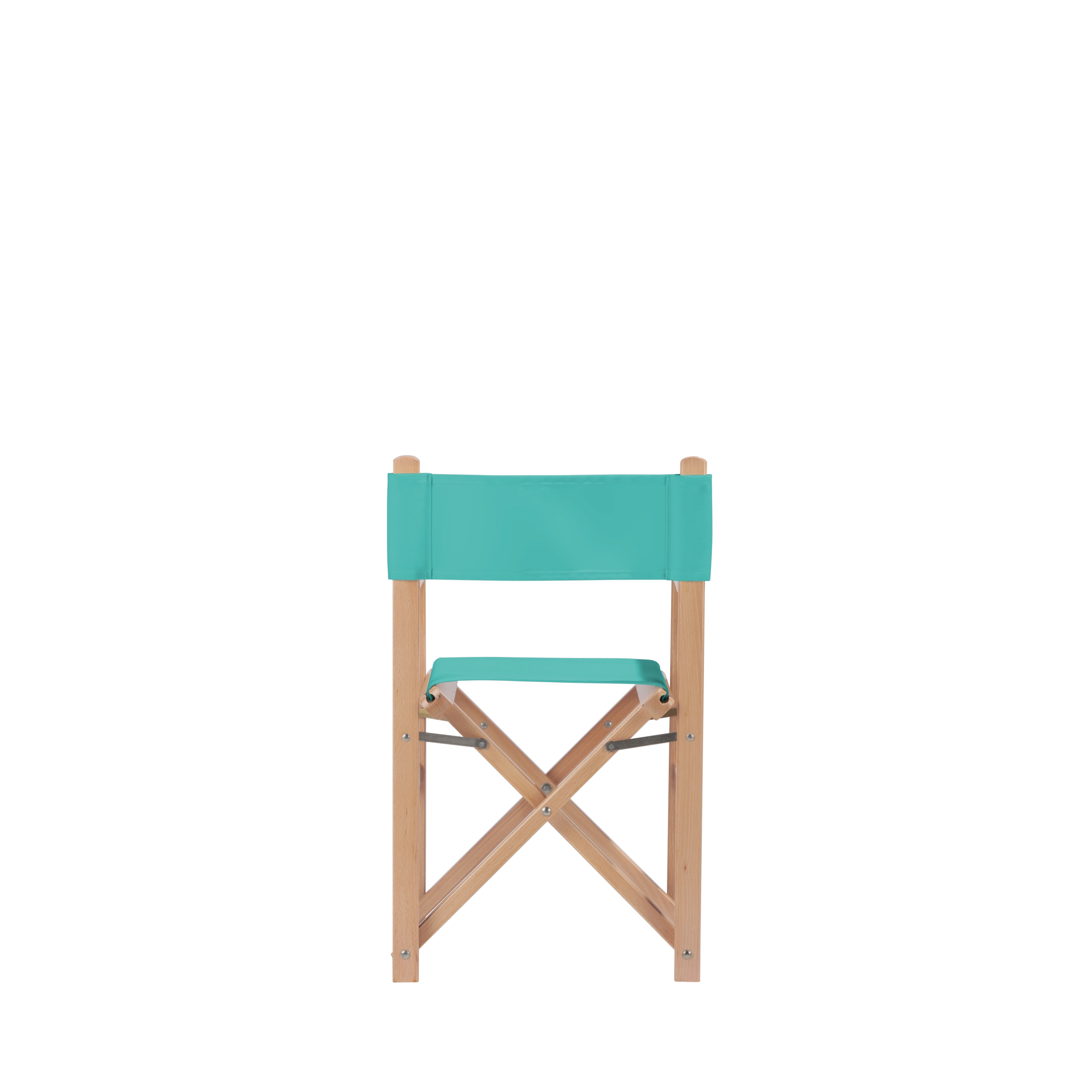 Kinderstuhl Nanni aus naturfarbenem Buchenholz mit türkisem Bezug, Rückansicht
#Mini | Set (Farbe)_türkis