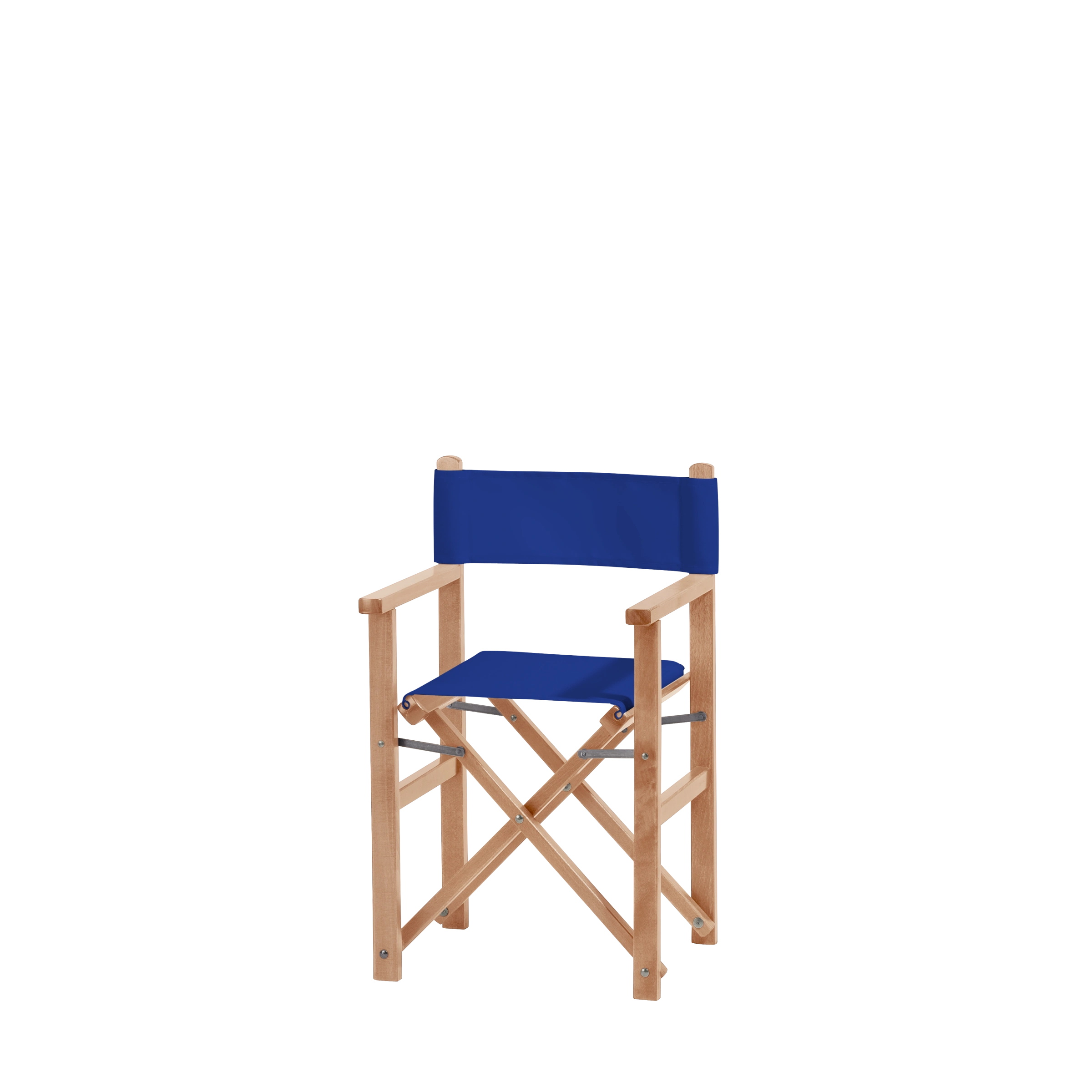 Kinderstuhl Nanni aus naturfarbenem Buchenholz mit dunkelblauem Bezug, Seitenansicht
#Mini | Set (Farbe)_dunkelblau