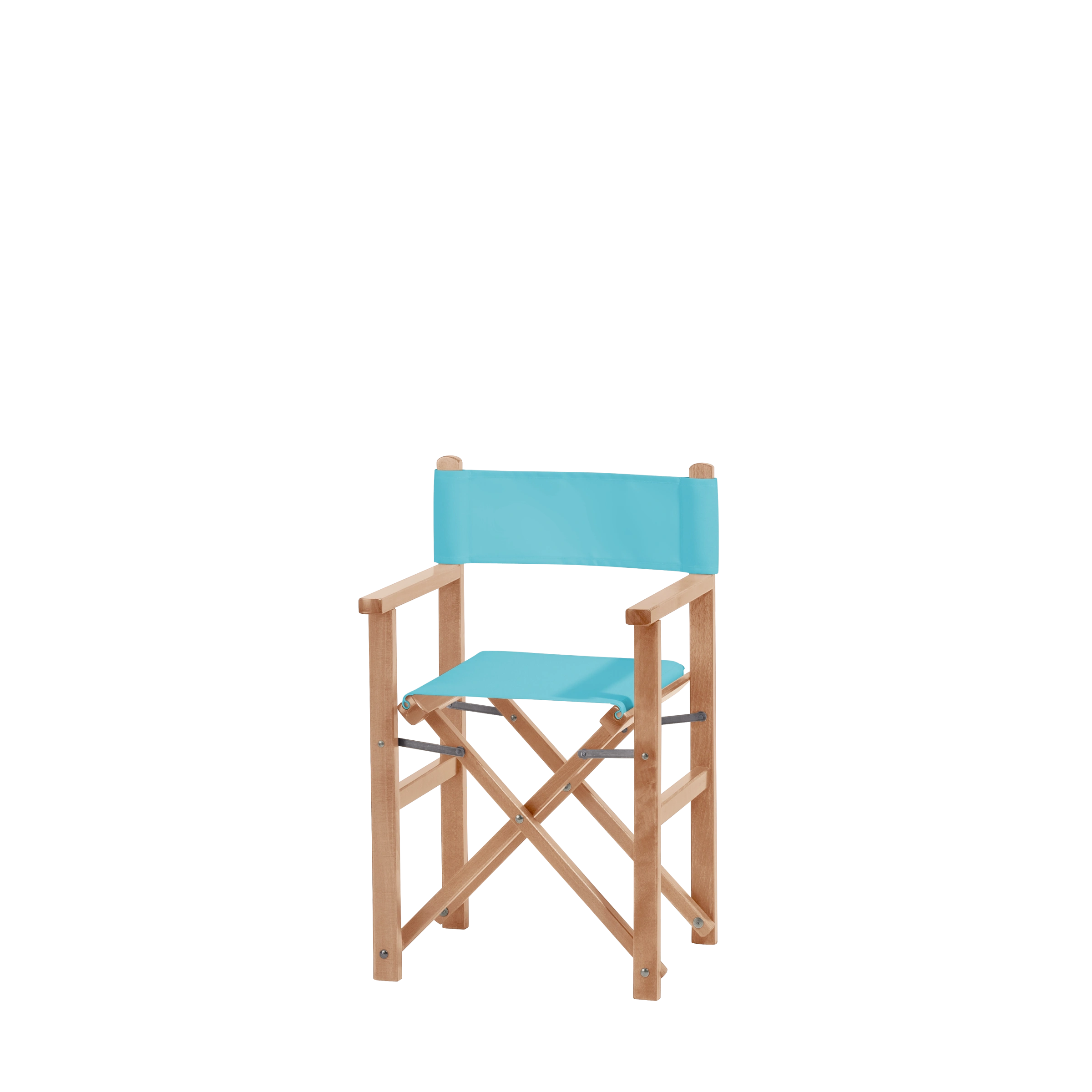 Kinderstuhl Nanni aus naturfarbenem Buchenholz mit hellblauem Bezug, Seitenansicht
#Mini | Set (Farbe)_hellblau