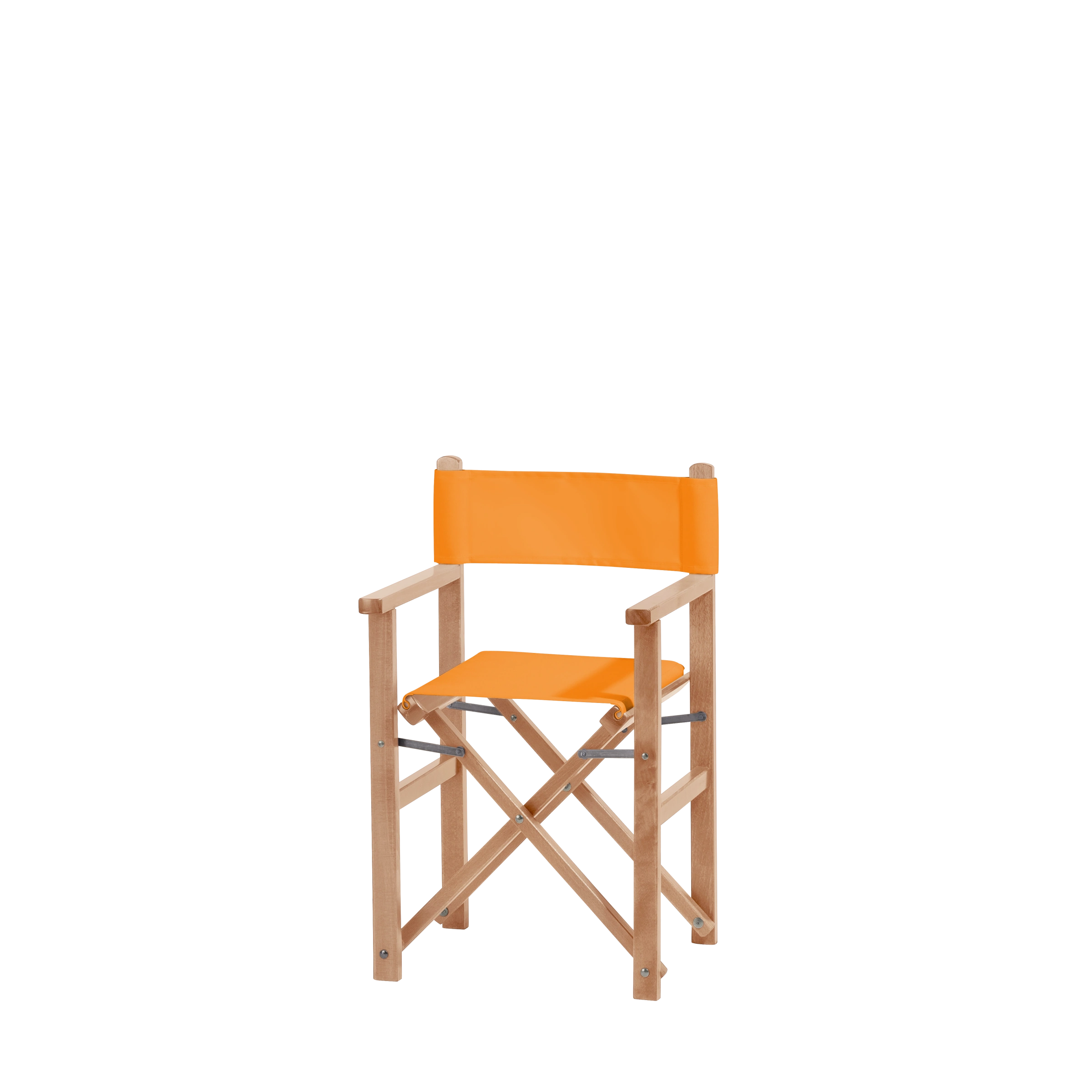 Kinderstuhl Nanni aus naturfarbenem Buchenholz mit Bezug in mandarine, Seitenansicht
#Mini | Set (Farbe)_mandarine