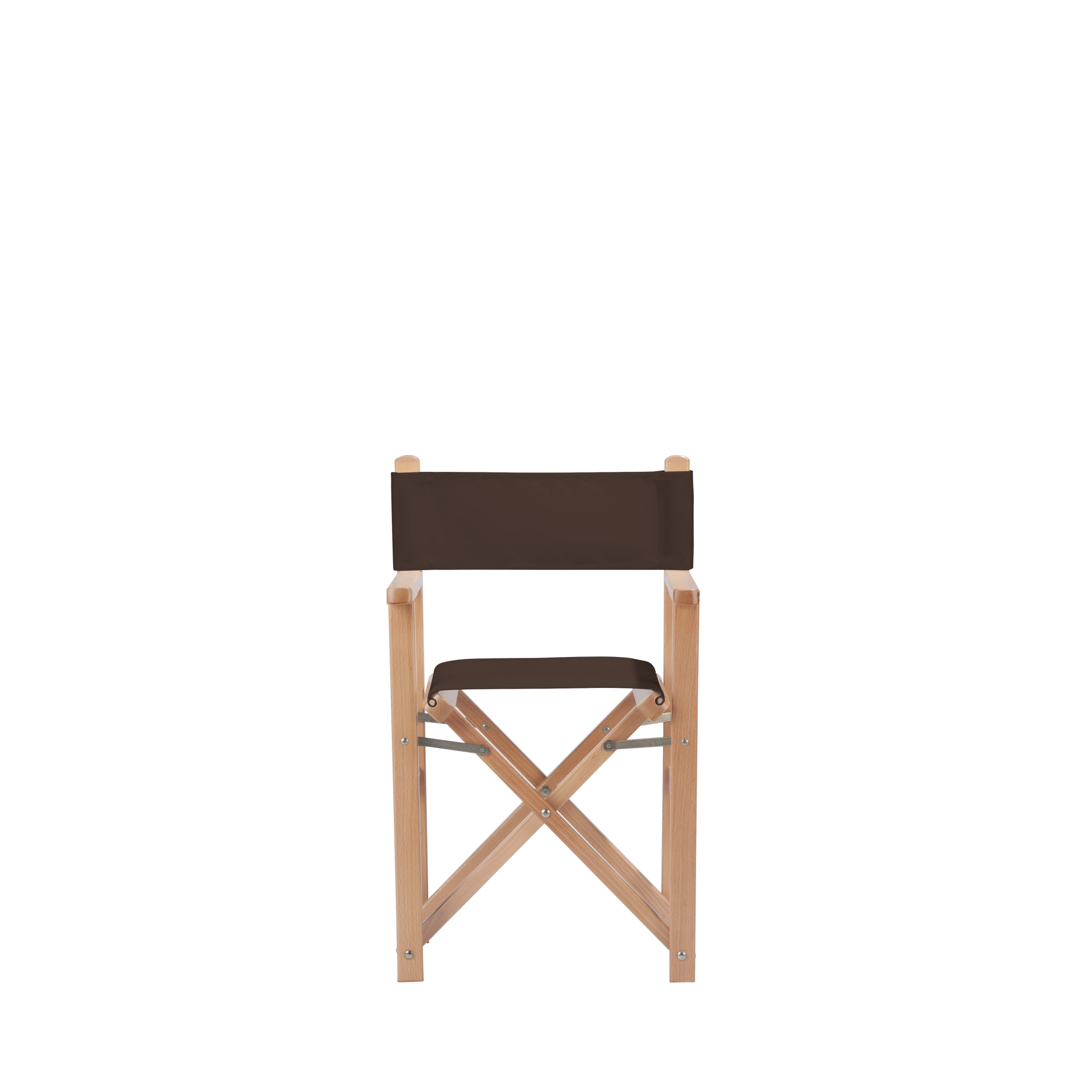 Kinderstuhl Nanni aus naturfarbenem Buchenholz mit Bezug in caffé, Frontalansicht
#Mini | Set (Farbe)_caffé