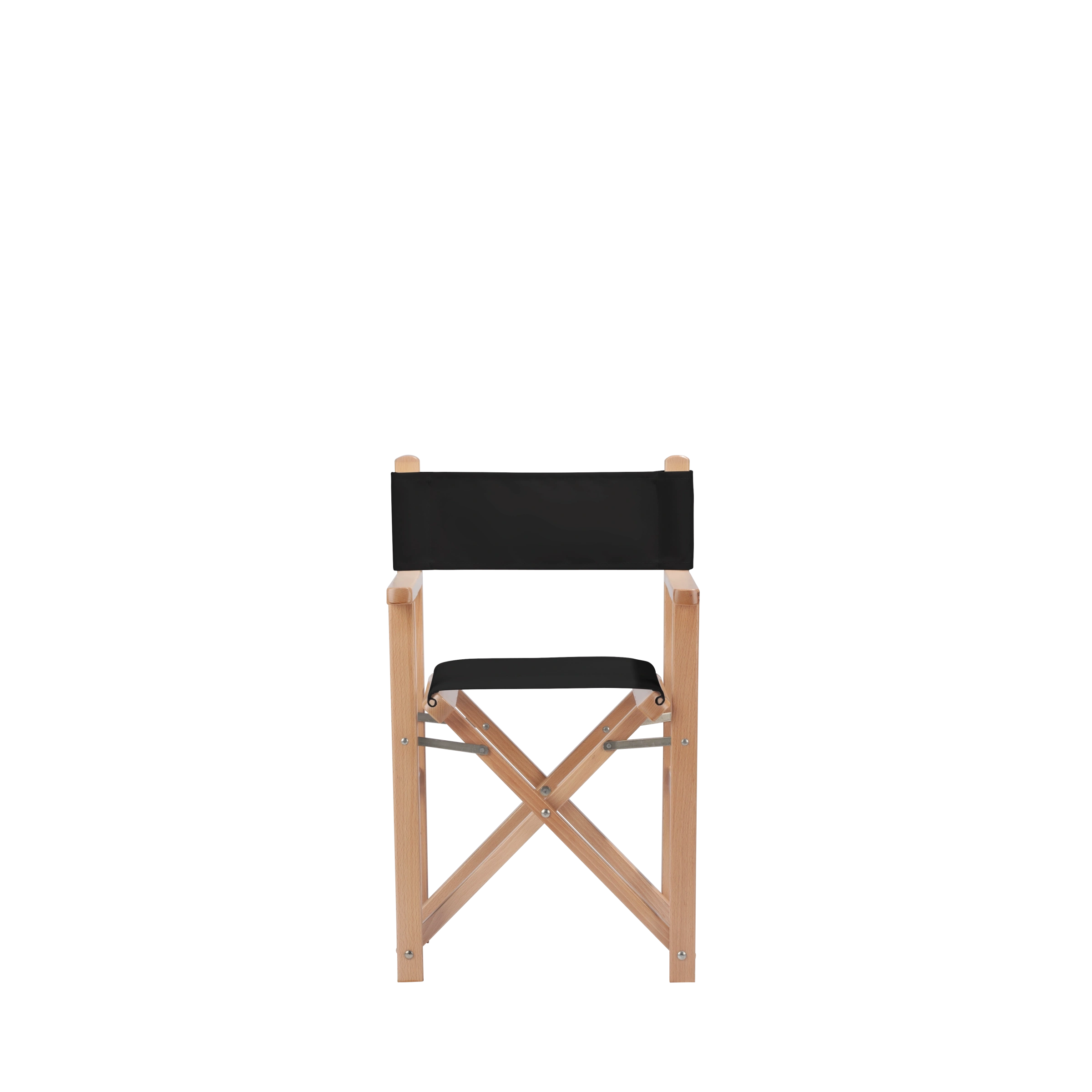 Kinderstuhl Nanni aus naturfarbenem Buchenholz mit schwarzem Bezug, Frontalansicht
#Mini | Set (Farbe)_schwarz