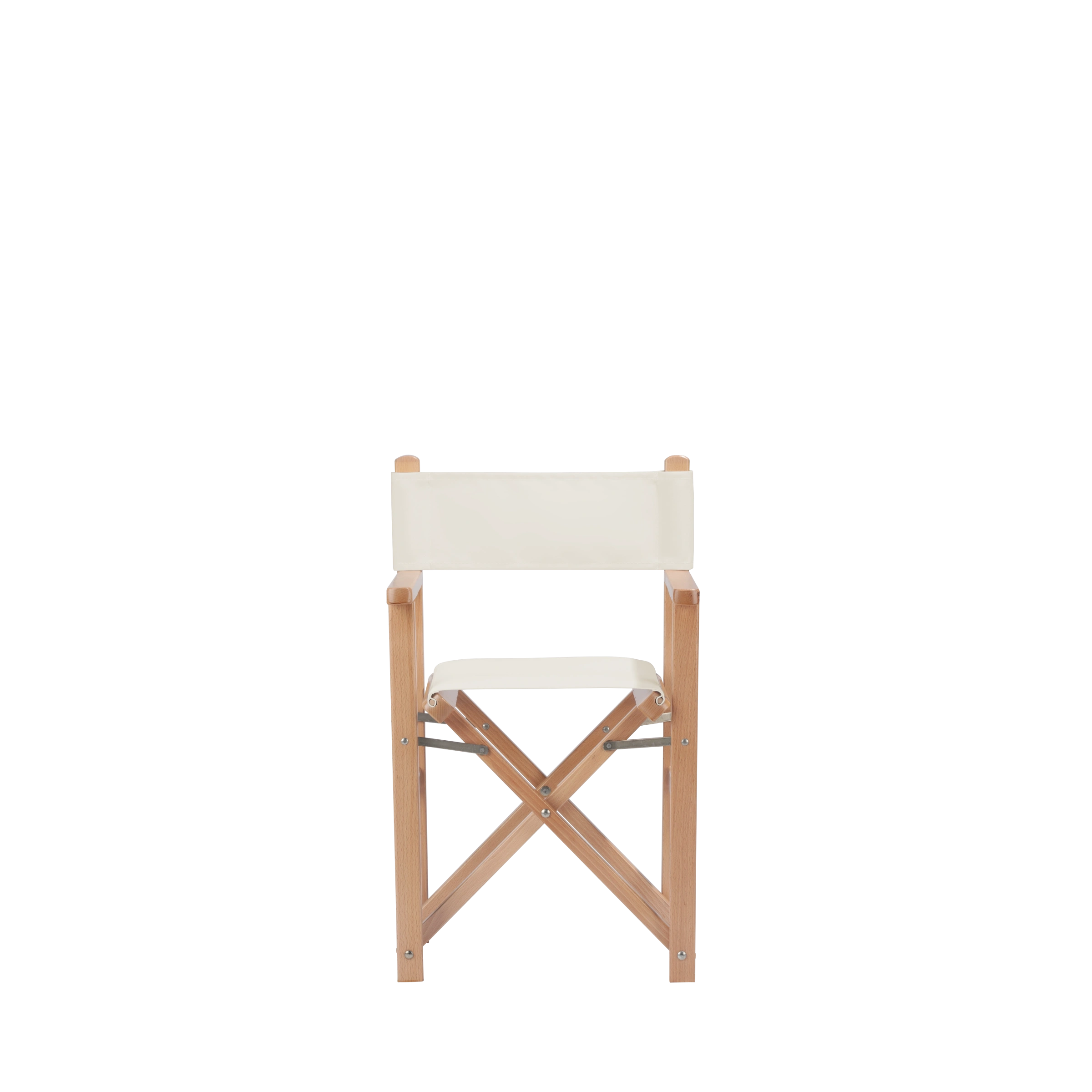 Kinderstuhl Nanni aus naturfarbenem Buchenholz mit weißem Bezug, Frontalansicht
#Mini | Set (Farbe)_weiß