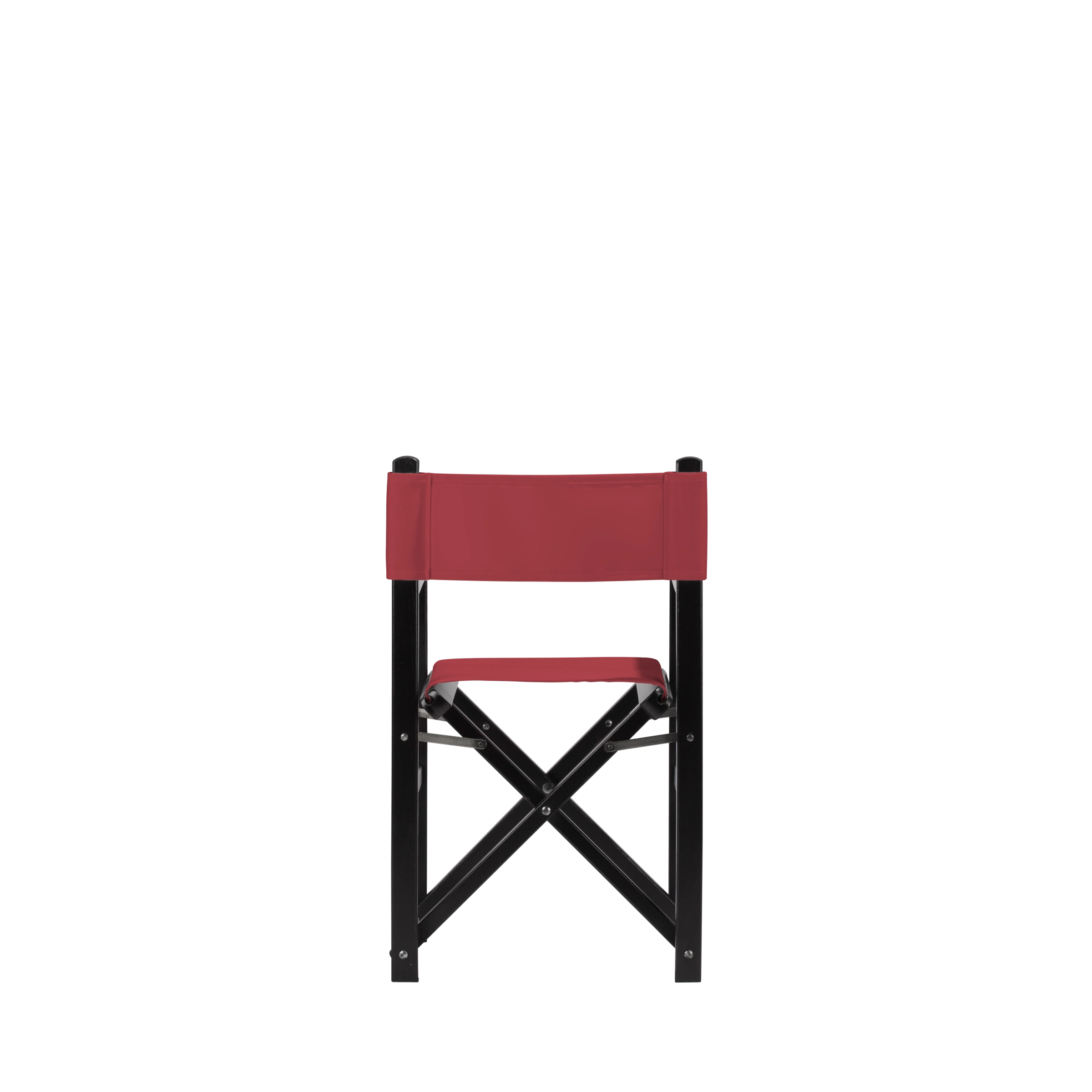 Kinderstuhl Nanni aus schwarzem Buchenholz mit rotem Bezug, Rückansicht
#Mini | Set (Farbe)_rot