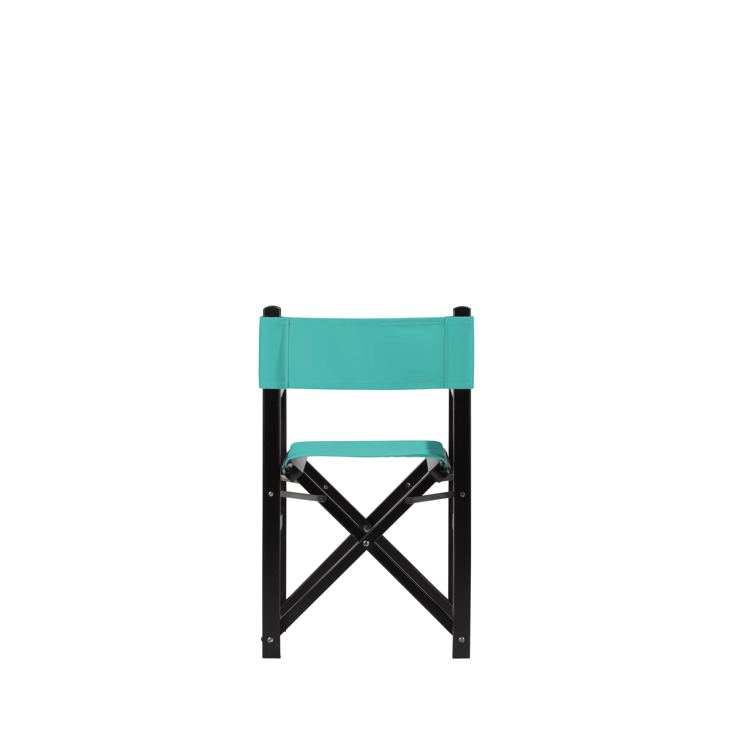 Kinderstuhl Nanni aus schwarzem Buchenholz mit türkisem Bezug, Rückansicht
#Mini | Set (Farbe)_türkis