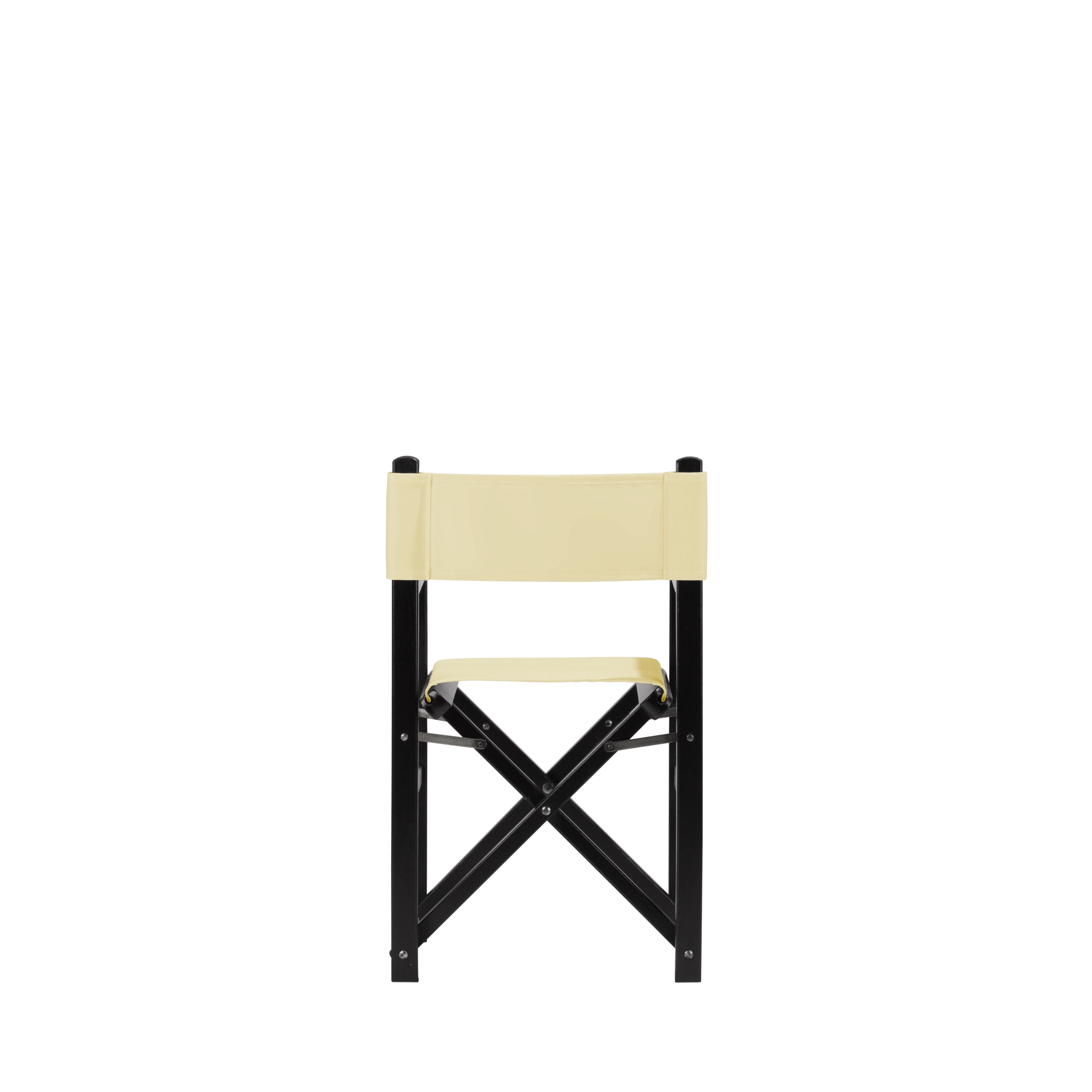 Kinderstuhl Nanni aus schwarzem Buchenholz mit Bezug in vanille, Rückansicht
#Mini | Set (Farbe)_vanille