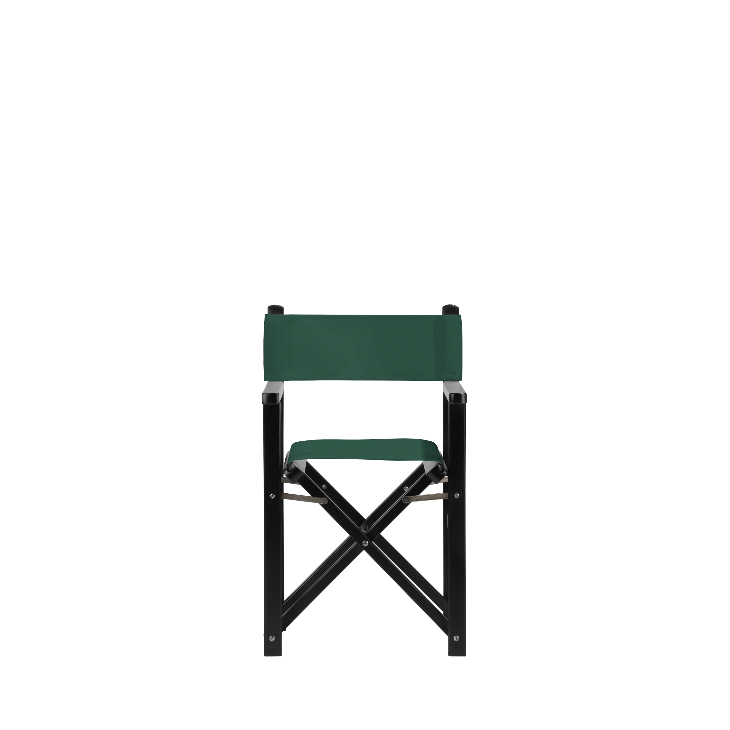 Kinderstuhl Nanni aus schwarzem Buchenholz mit dunkelgrünem Bezug, Frontalansicht
#Mini | Set (Farbe)_dunkelgrün