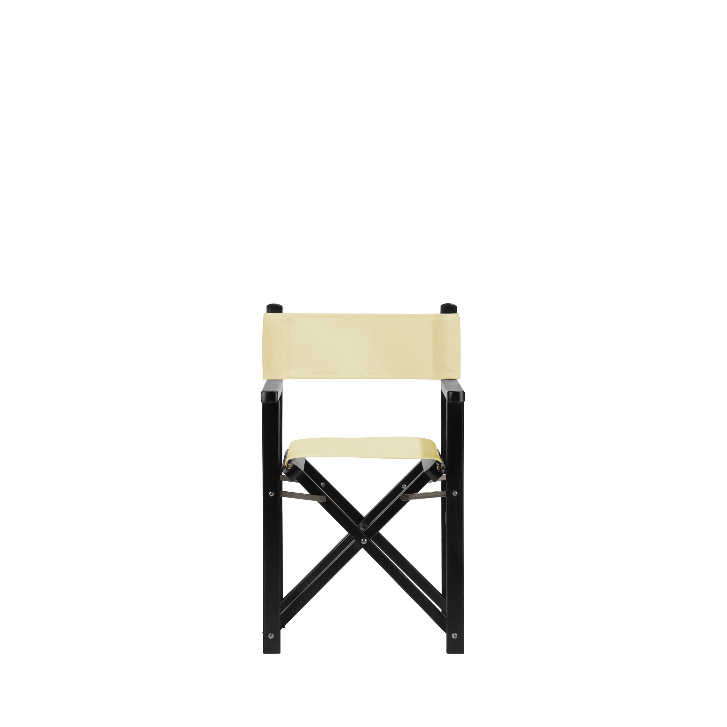 Kinderstuhl Nanni aus schwarzem Buchenholz mit Bezug in vanille, Frontalansicht
#Mini | Set (Farbe)_vanille