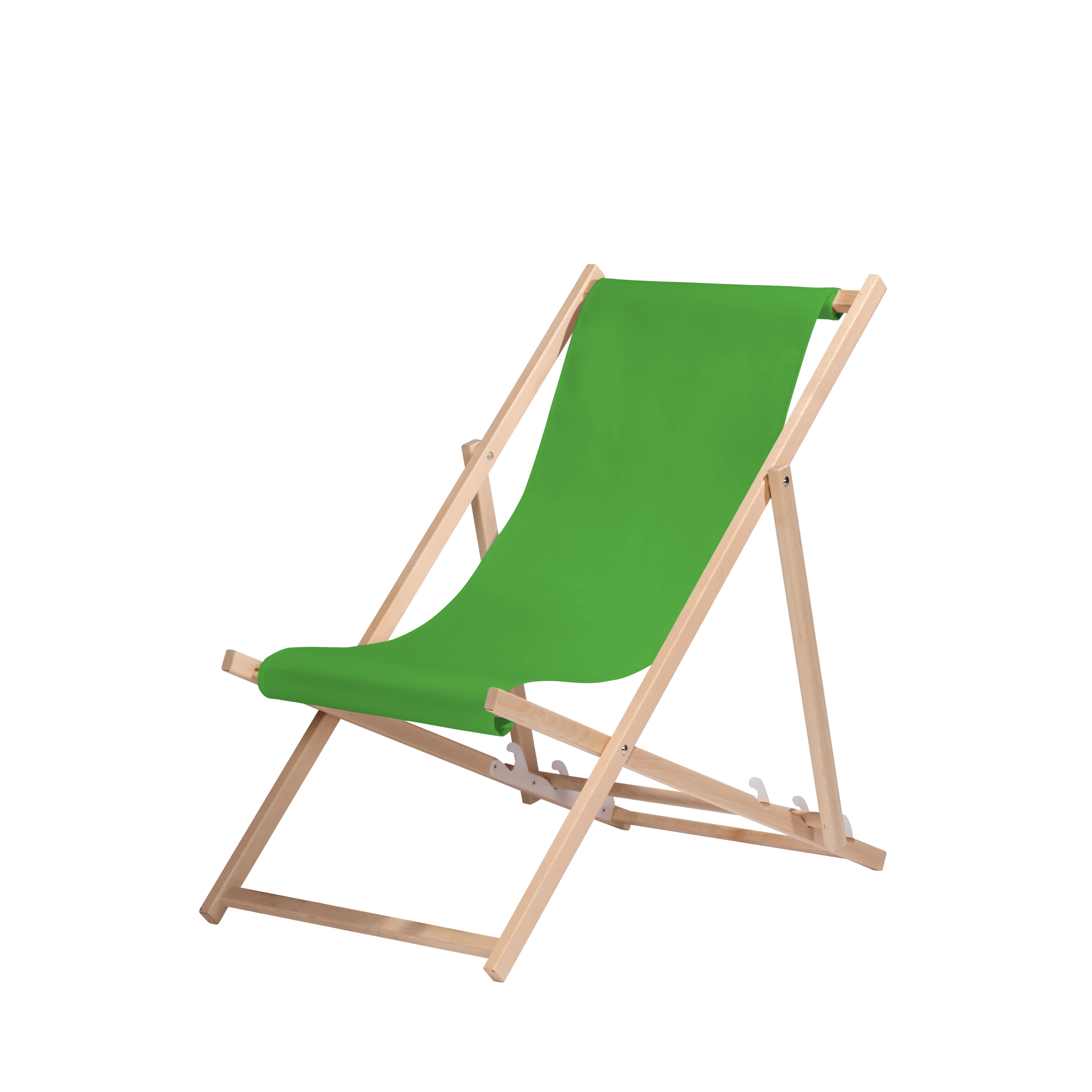 Liegestuhl Oliver aus naturbelassenem Buchenholz mit grünem Bezug, Seitenansicht
#Oli | Liegefläche (Farbe)_Grün Oliver