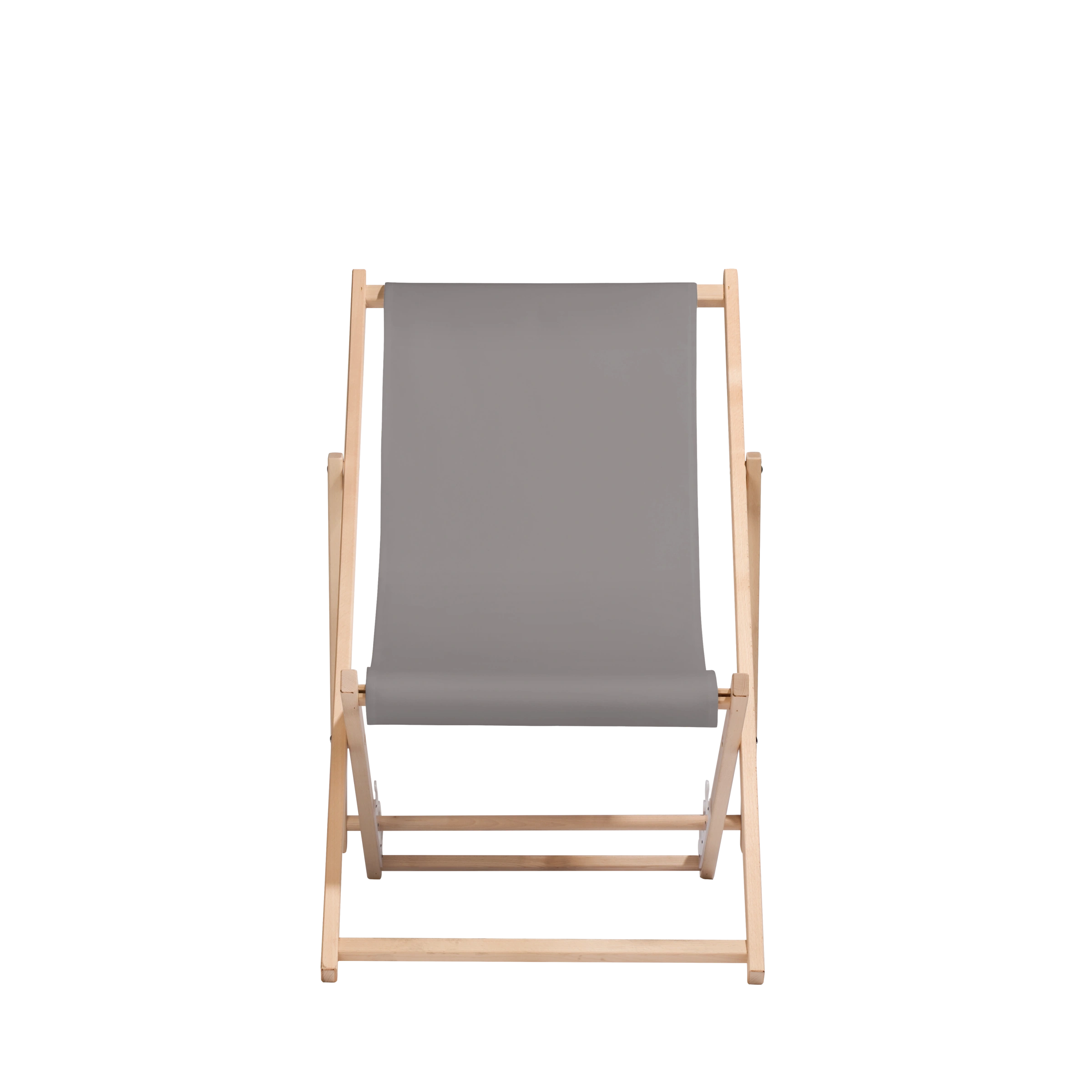 Liegestuhl Oliver aus naturbelassenem Buchenholz mit anthrazitem Bezug, Frontalansicht
#Oli | Liegefläche (Farbe)_Anthrazit Oliver