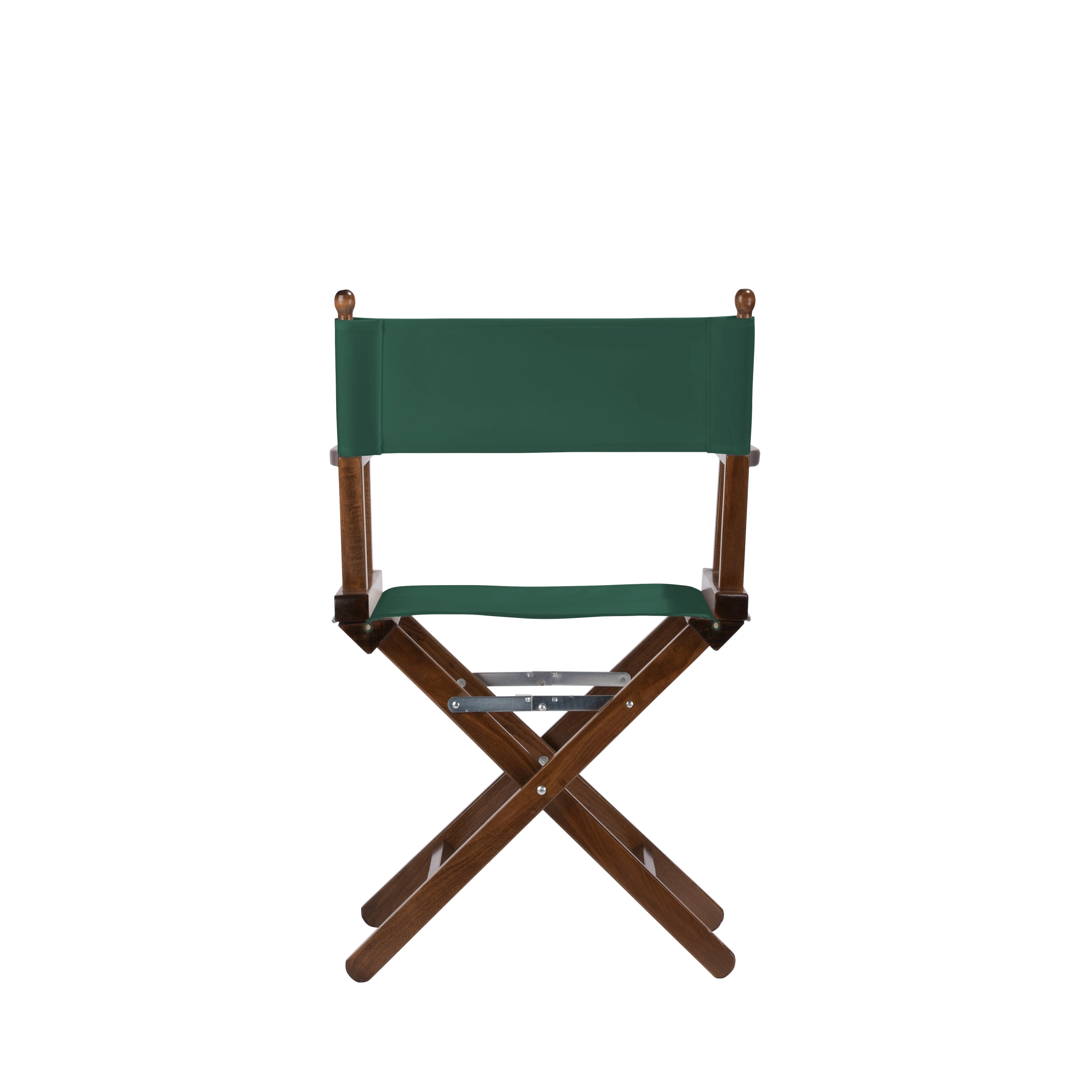 Regiestuhl Alfred aus braunem Buchenholz mit dunkelgrünem Bezug, Rückansicht
#Classic | Set (Farbe)_dunkelgrün