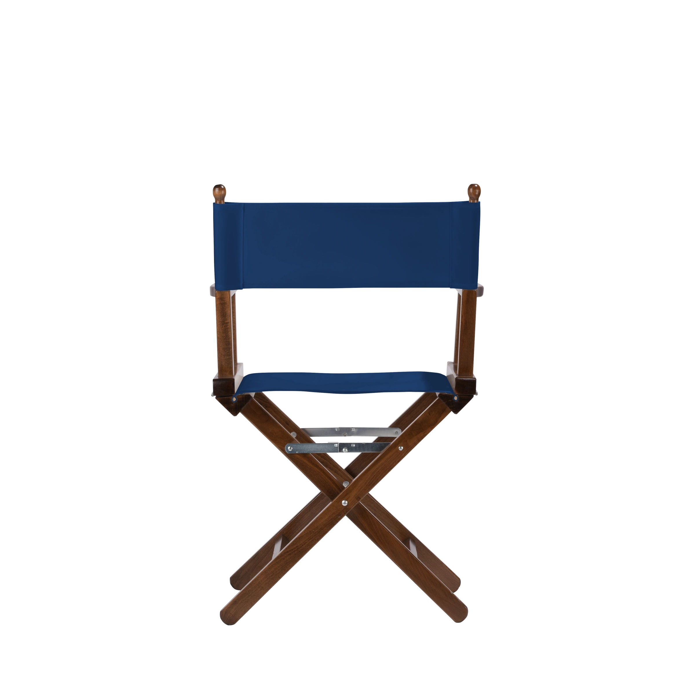 Regiestuhl Alfred aus braunem Buchenholz mit Bezug in marine, Rückansicht
#Classic | Set (Farbe)_marine