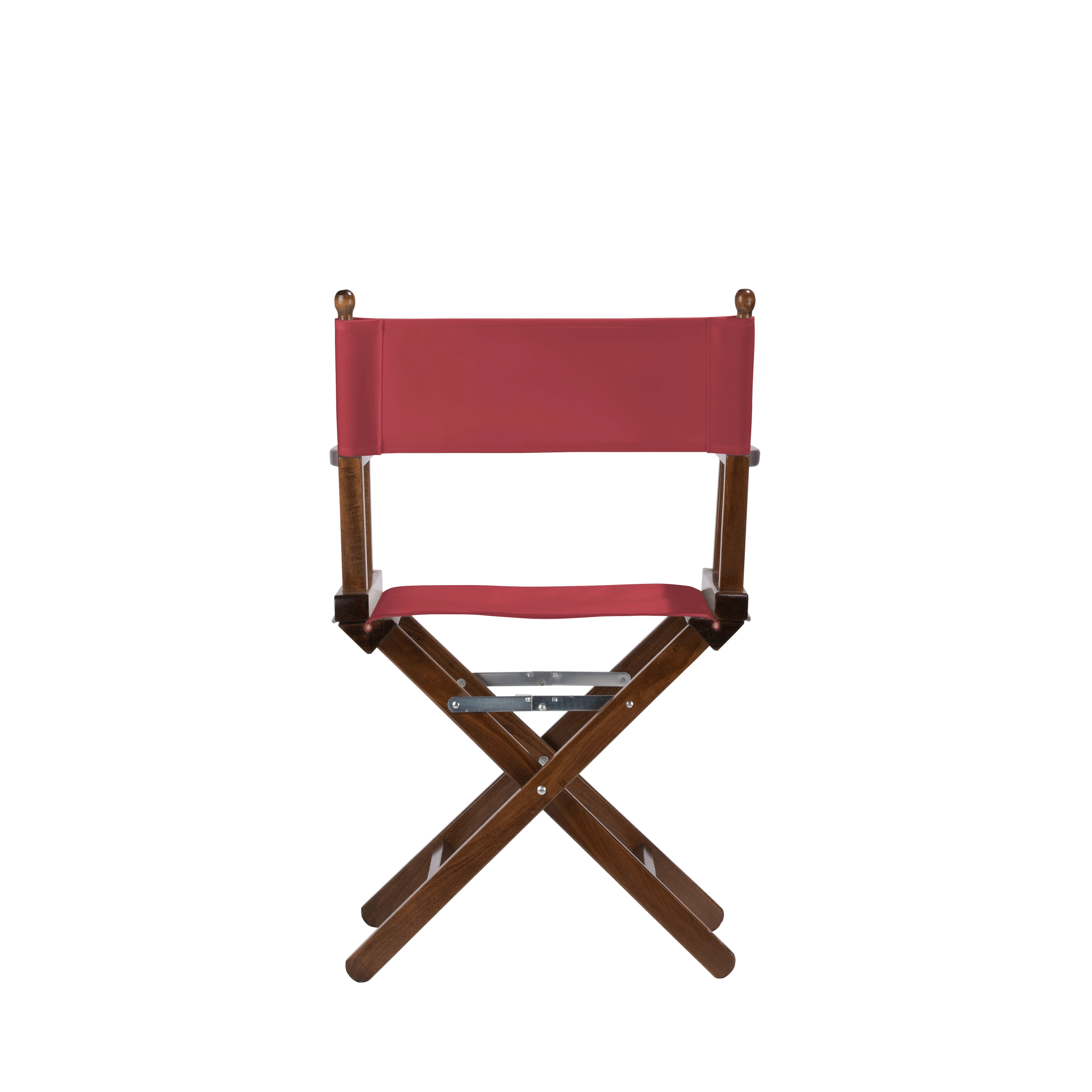 Regiestuhl Alfred aus braunem Buchenholz mit rotem Bezug, Rückansicht
#Classic | Set (Farbe)_rot