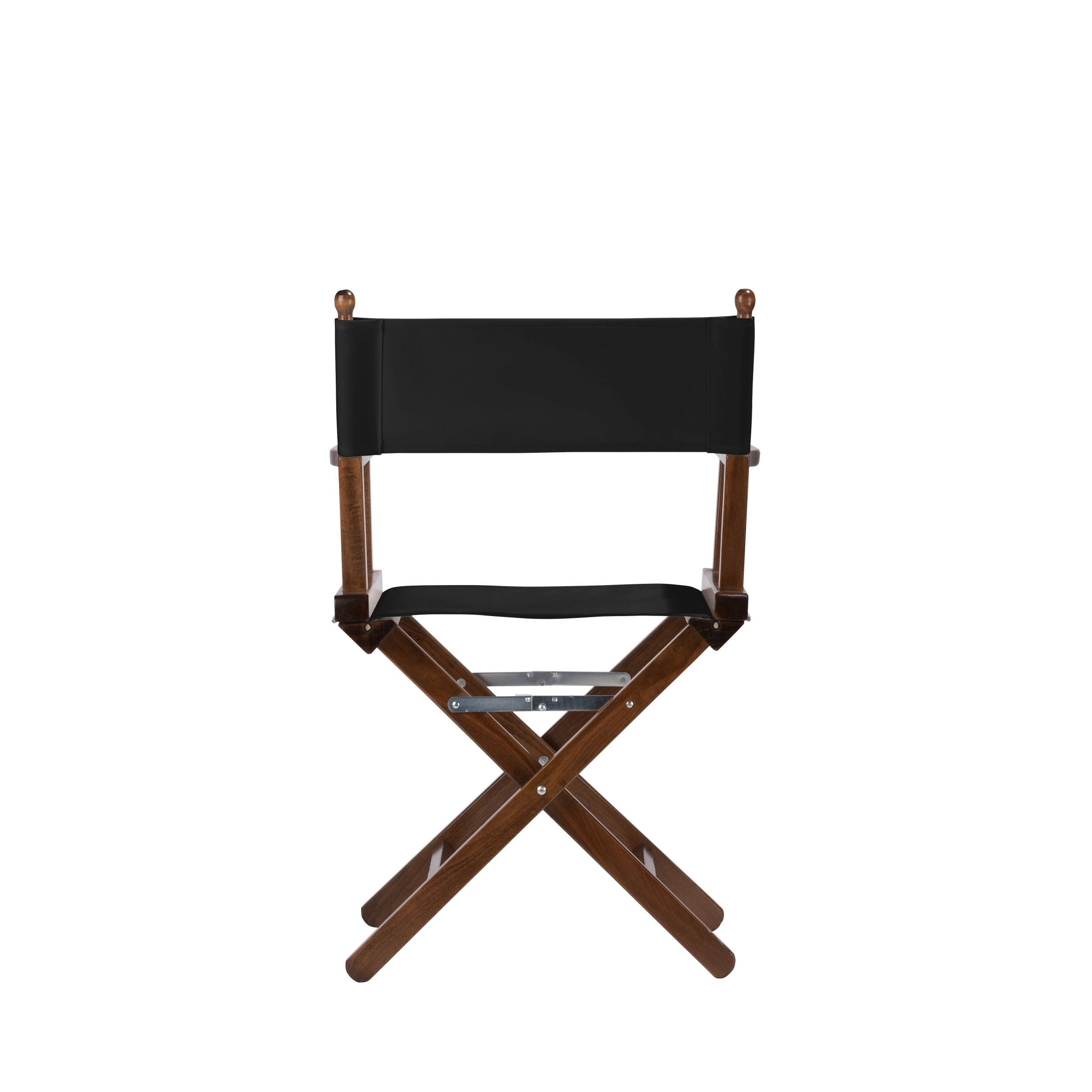 Regiestuhl Alfred aus braunem Buchenholz mit schwarzem Bezug, Rückansicht
#Classic | Set (Farbe)_schwarz