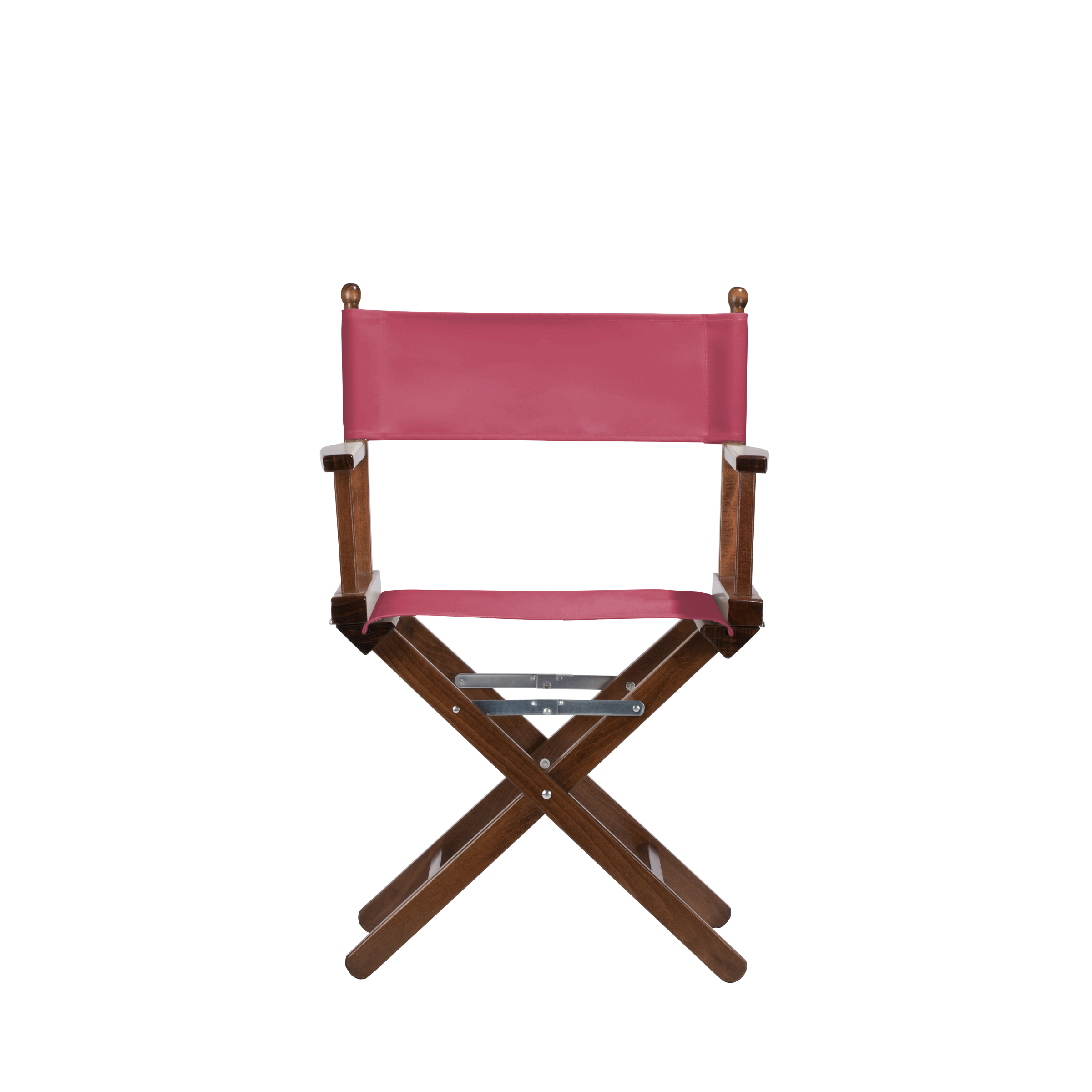 Regiestuhl Alfred aus braunem Buchenholz mit Bezug in fuchsia, Frontalansicht
#Classic | Set (Farbe)_fuchsia