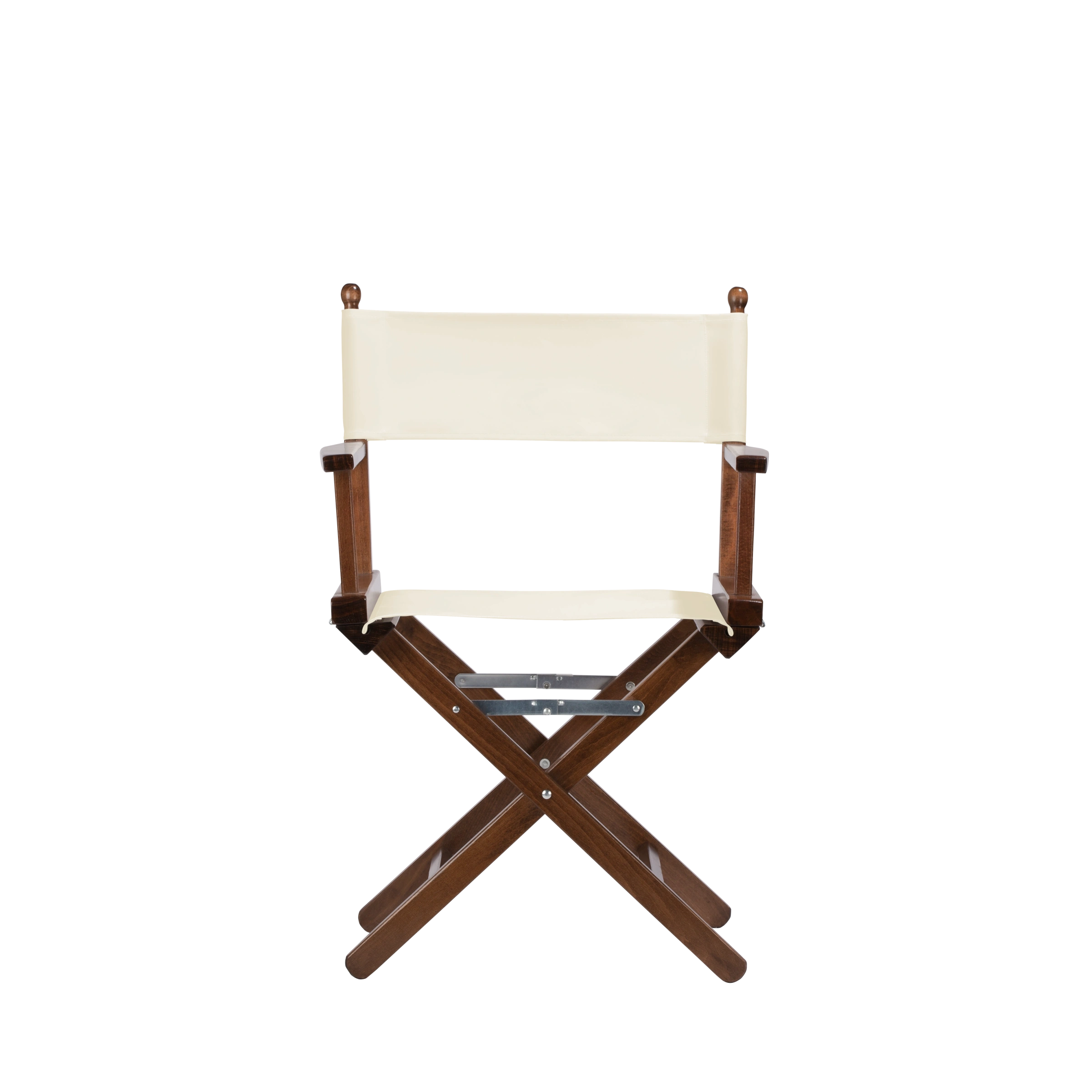 Regiestuhl Alfred aus braunem Buchenholz mit Bezug in natur, Frontalansicht
#Classic | Set (Farbe)_natur