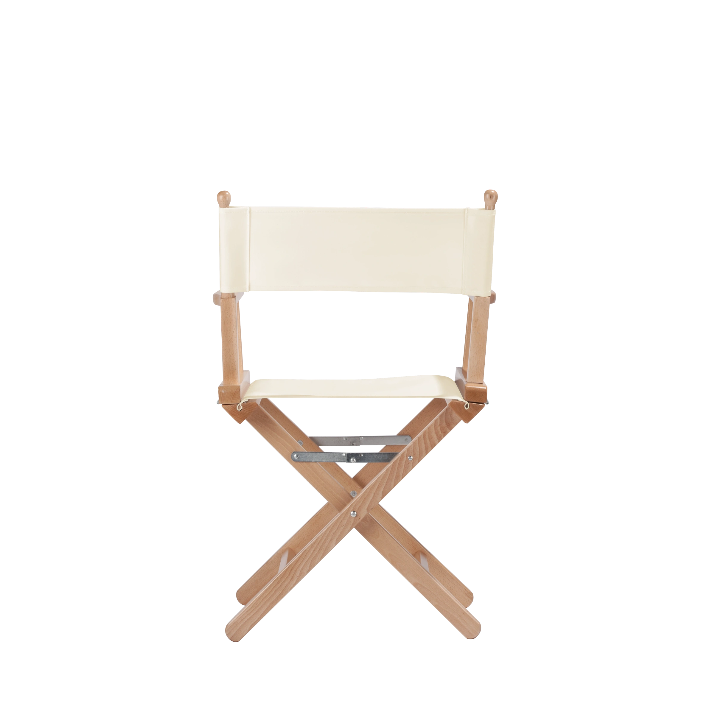 Regiestuhl Alfred aus naturfarbenem Buchenholz mit Bezug in natur, Rückansicht
#Classic | Set (Farbe)_natur