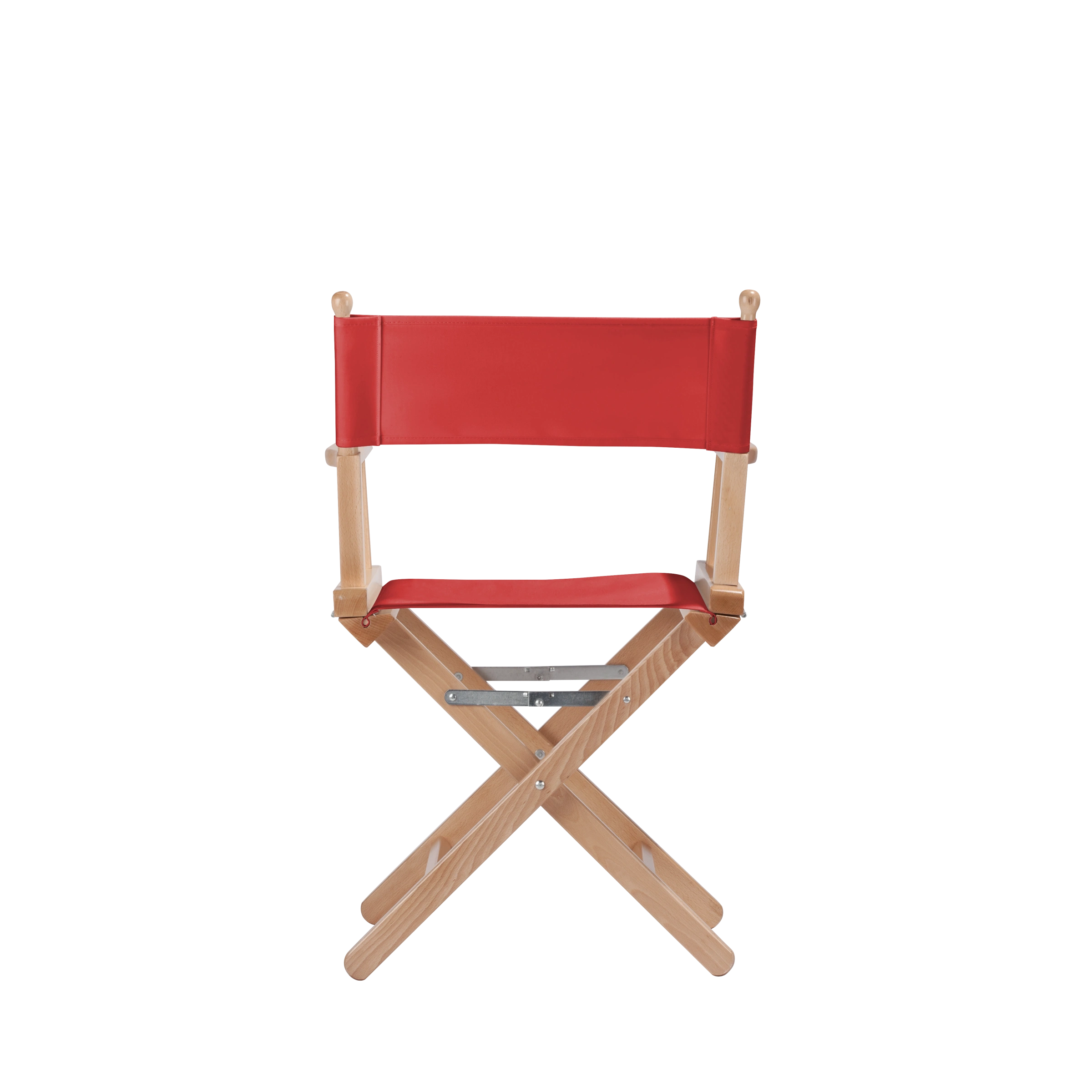 Regiestuhl Alfred aus naturfarbenem Buchenholz mit Bezug in rivarot, Rückansicht
#Classic | Set (Farbe)_rivarot