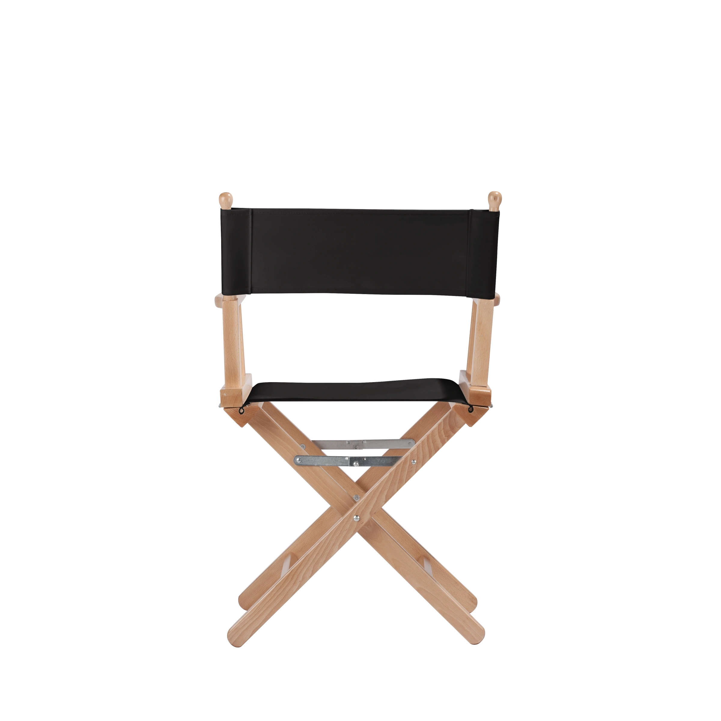 Regiestuhl Alfred aus naturfarbenem Buchenholz mit schwarzem Bezug, Rückansicht
#Classic | Set (Farbe)_schwarz