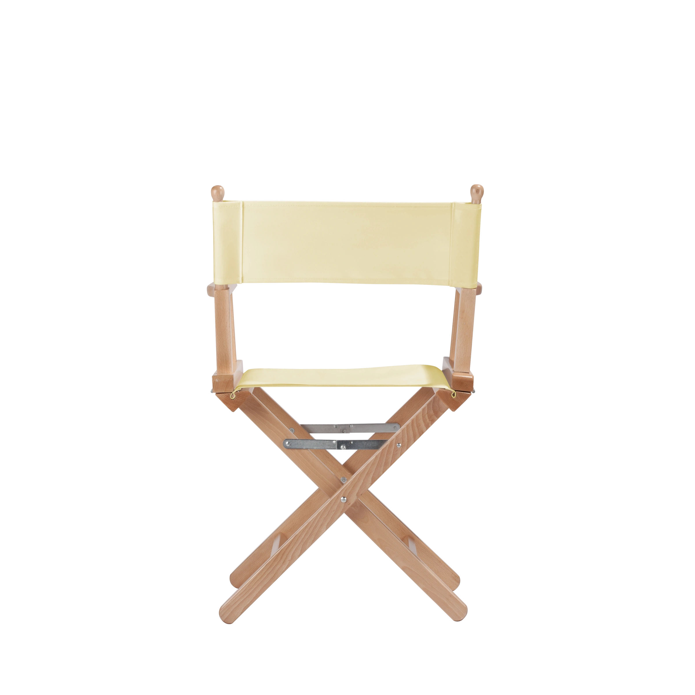 Regiestuhl Alfred aus naturfarbenem Buchenholz mit Bezug in vanille, Rückansicht
#Classic | Set (Farbe)_vanille