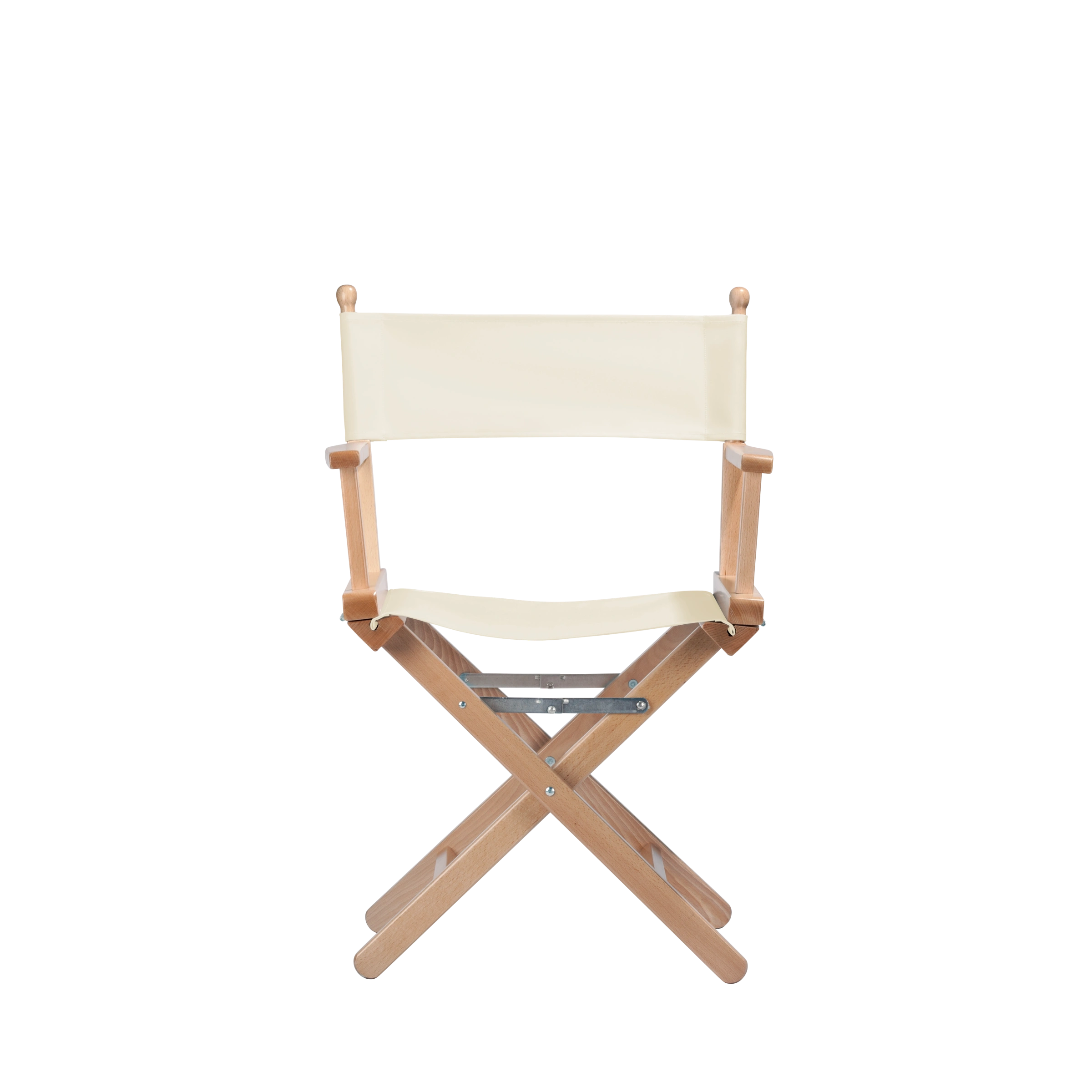 Regiestuhl Alfred aus naturfarbenem Buchenholz mit Bezug in natur, Frontalansicht
#Classic | Set (Farbe)_natur