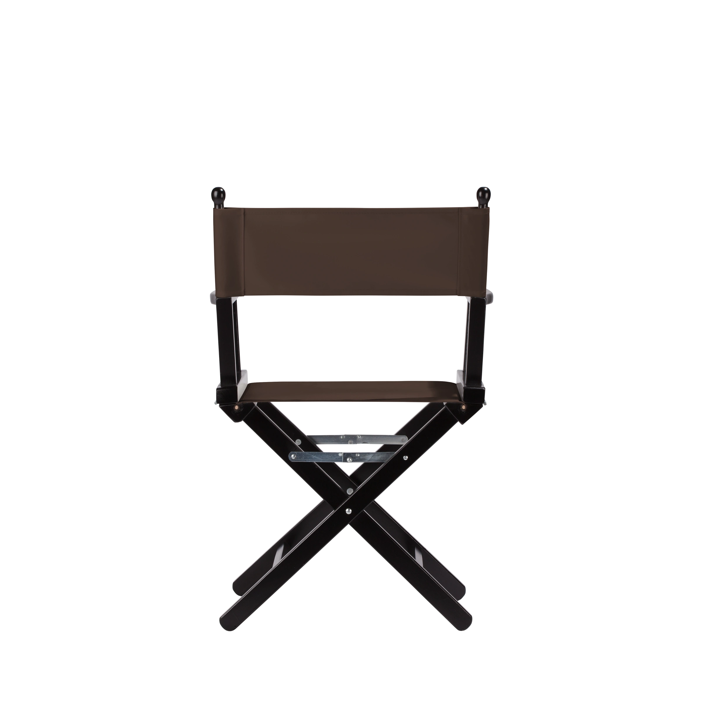 Regiestuhl Alfred aus schwarzem Buchenholz mit Bezug in caffé, Rückansicht
#Classic | Set (Farbe)_caffé