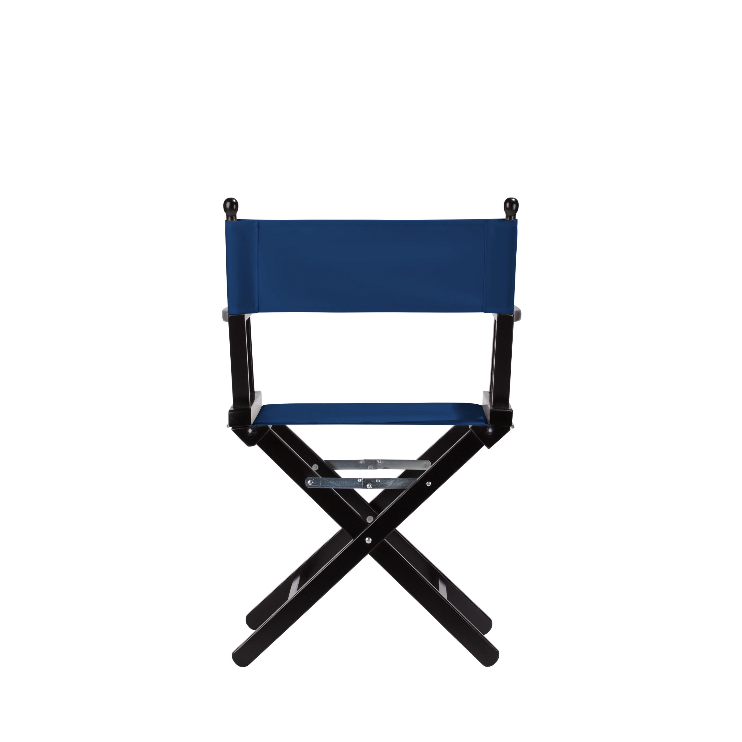 Regiestuhl Alfred aus schwarzem Buchenholz mit Bezug in marine, Rückansicht
#Classic | Set (Farbe)_marine